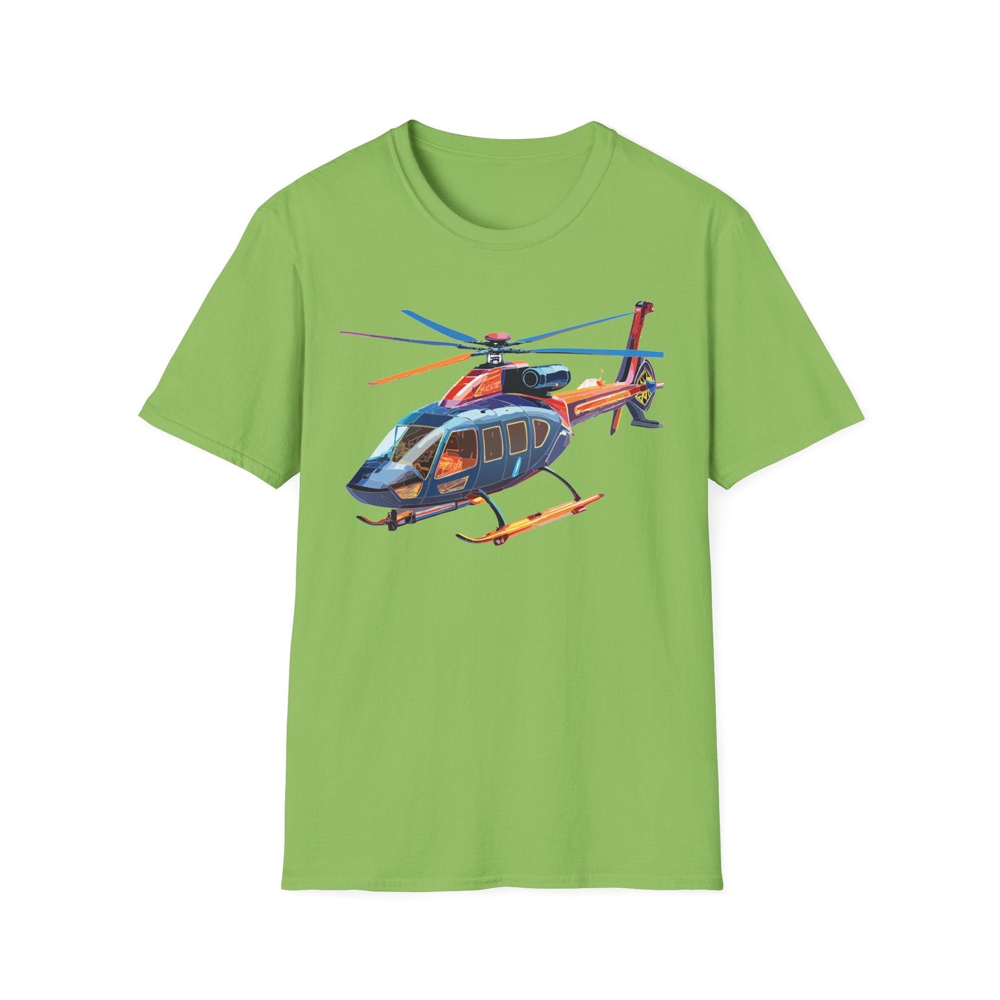 Chopper Helicopter Graphic Unisex Cotton Softstyle Short Sleeve Tee 4