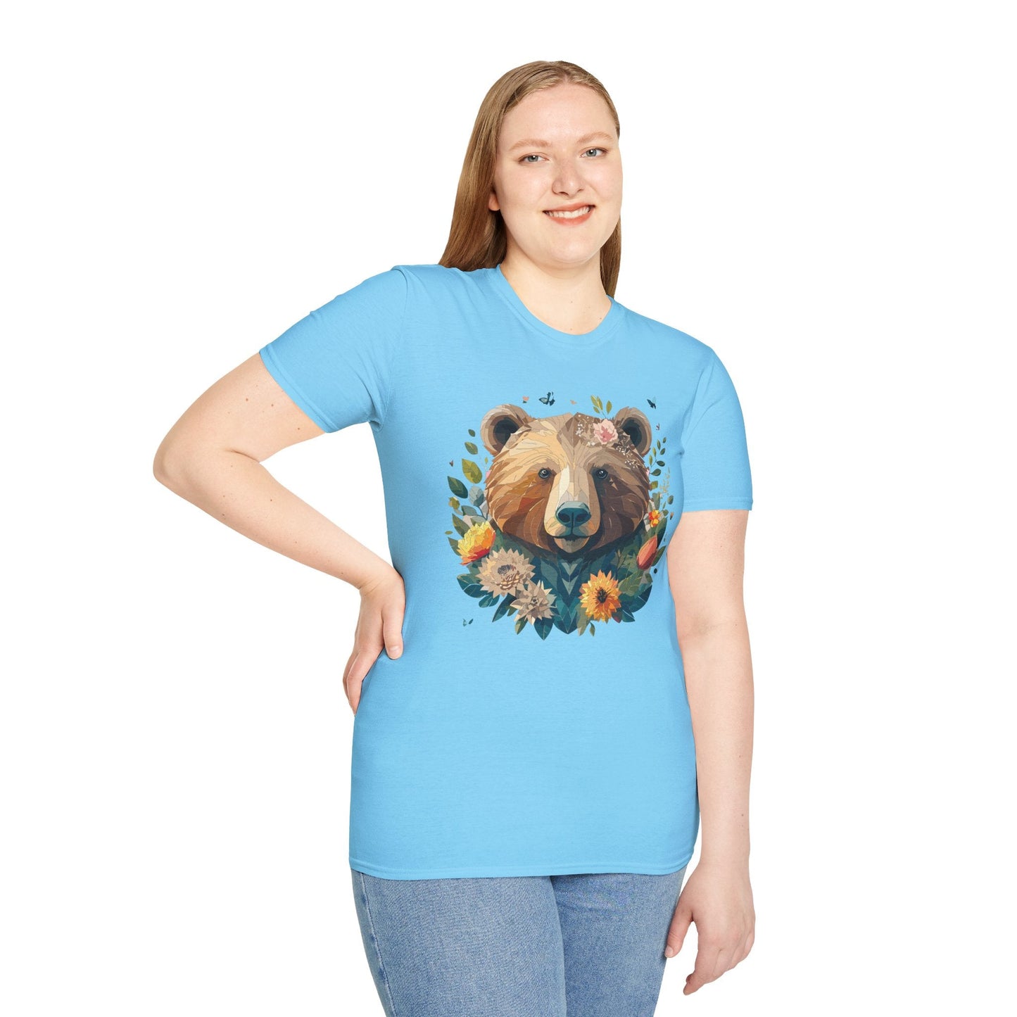 Bear T Shirt Unisex Teddy Bear Tee Gildan Softstyle 64000 100 Percent Ring Spun Cotton