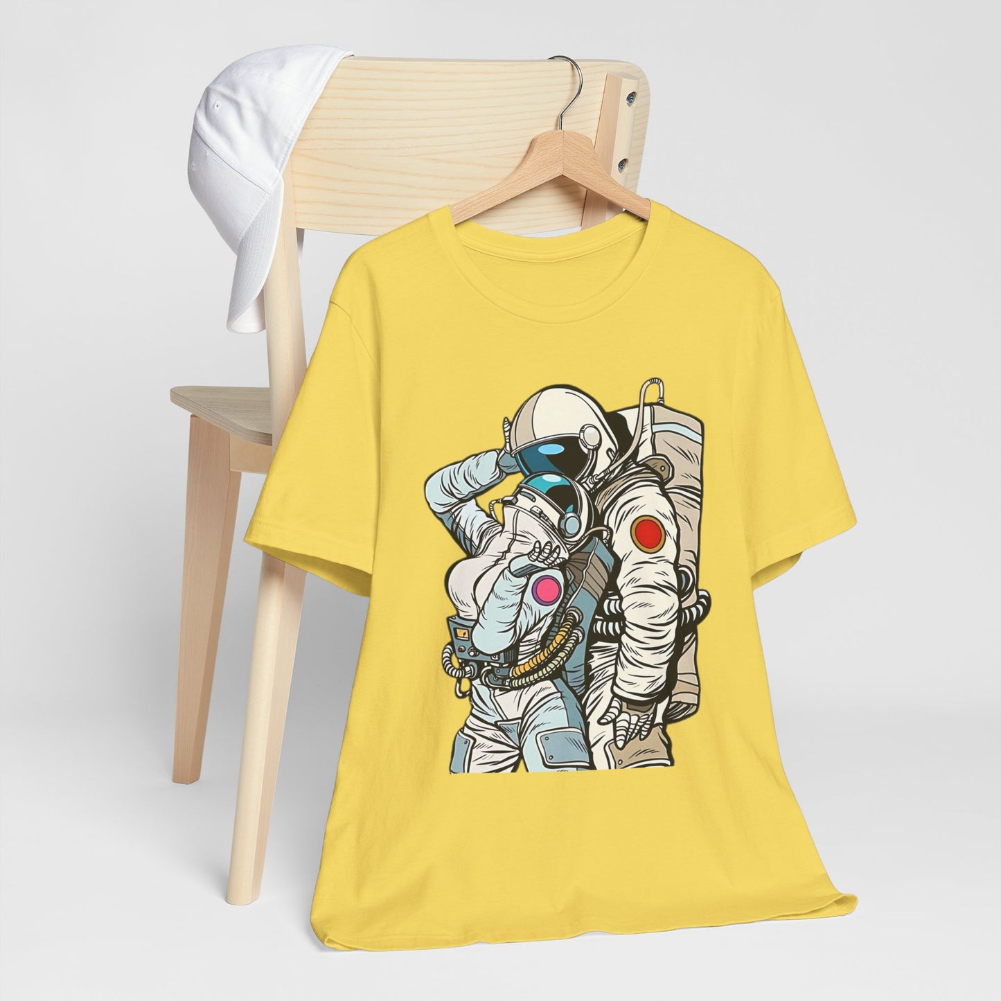 Unisex Astronaut T-shirt, Space Lovers Tee, Cosmic Top, Astronaut Graphic Tee, Cosmos Graphic T-Shirt, Love Shirt Art T-Shirt