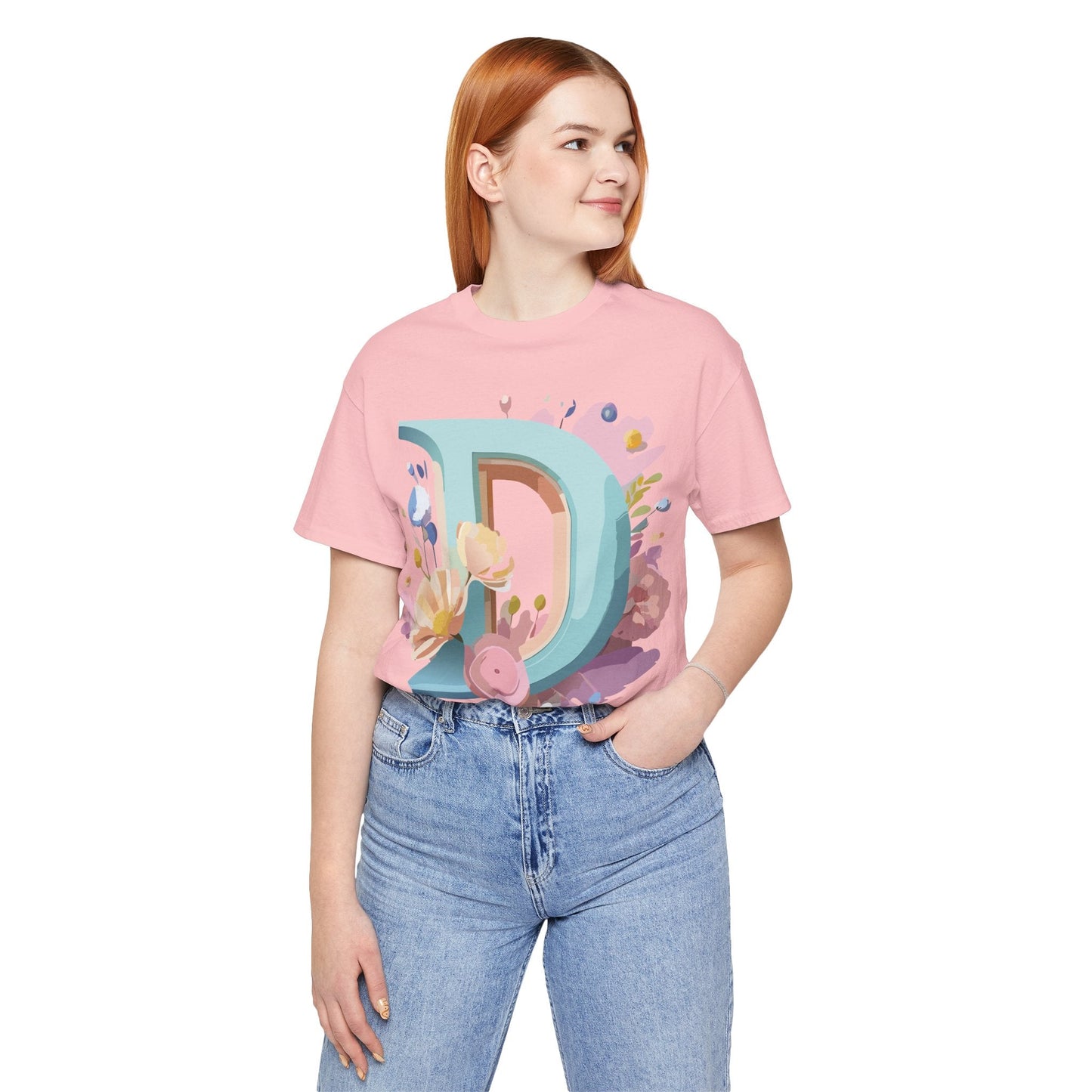 Letter D Shirt Graphic Tee Unisex Vintage Inspired Art Design Adelpha Premium Collection
