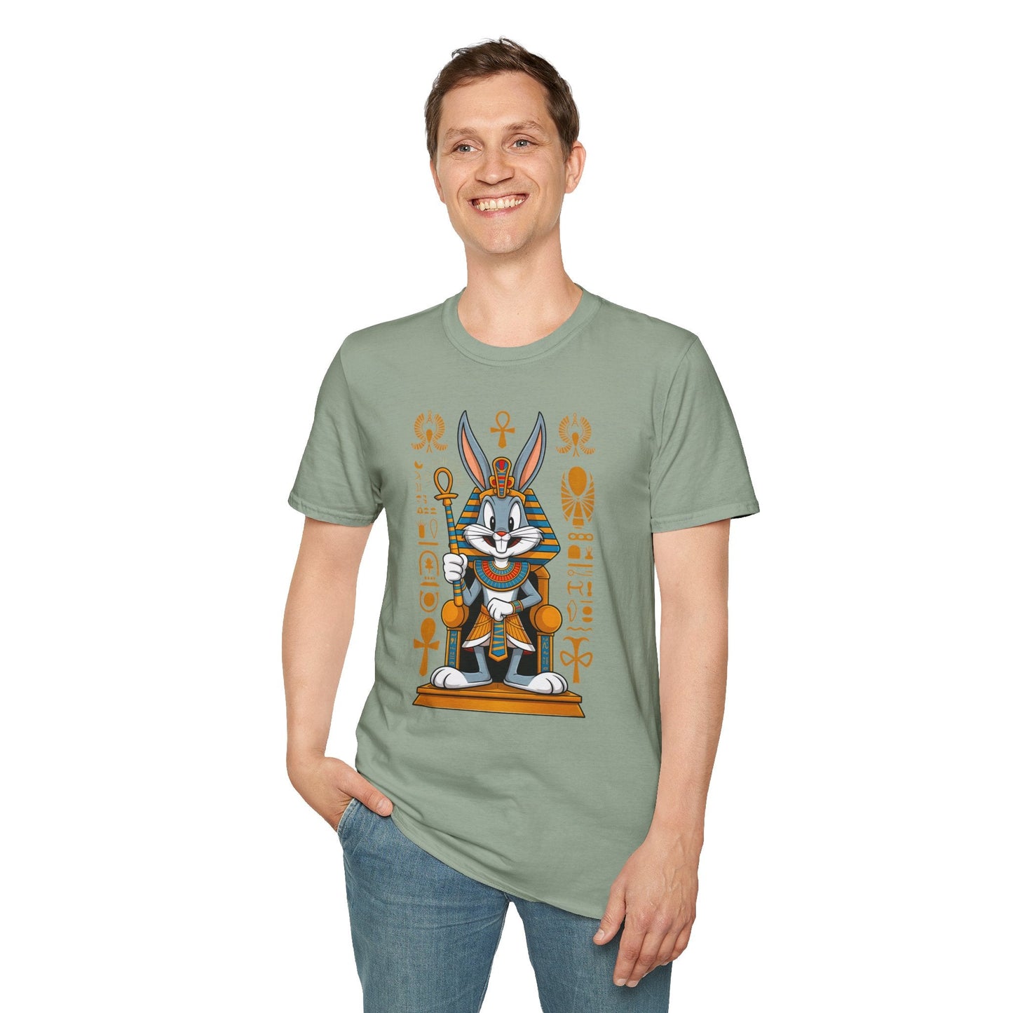 Cartoon Bunny Graphic Unisex Cotton Animal Animation Artwork Design Tee 45