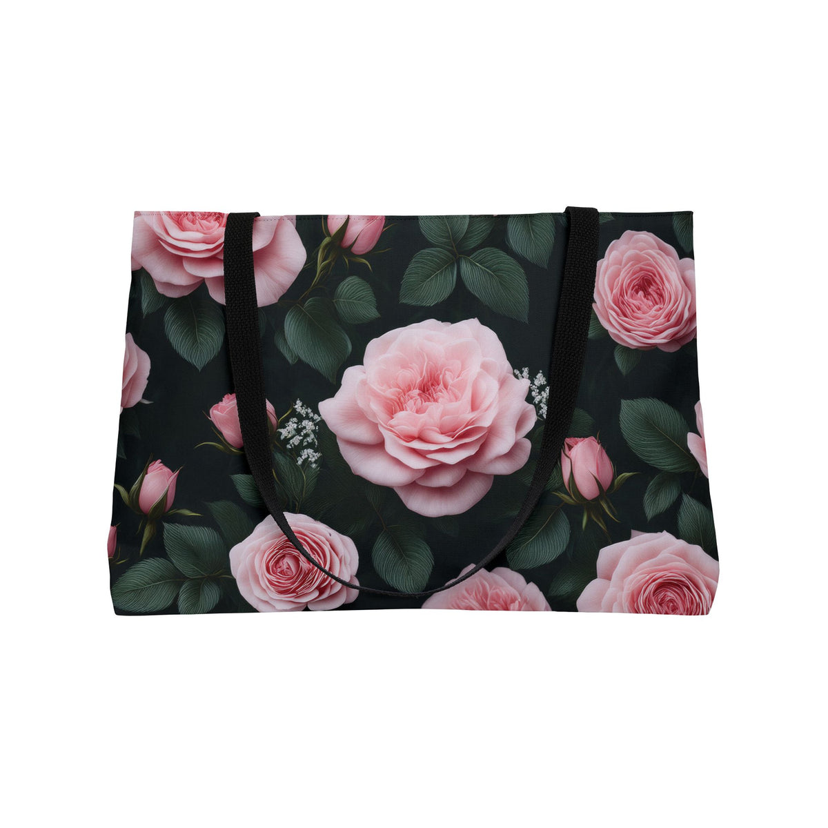 Floral Print Poly Canvas Weekender Bag 9