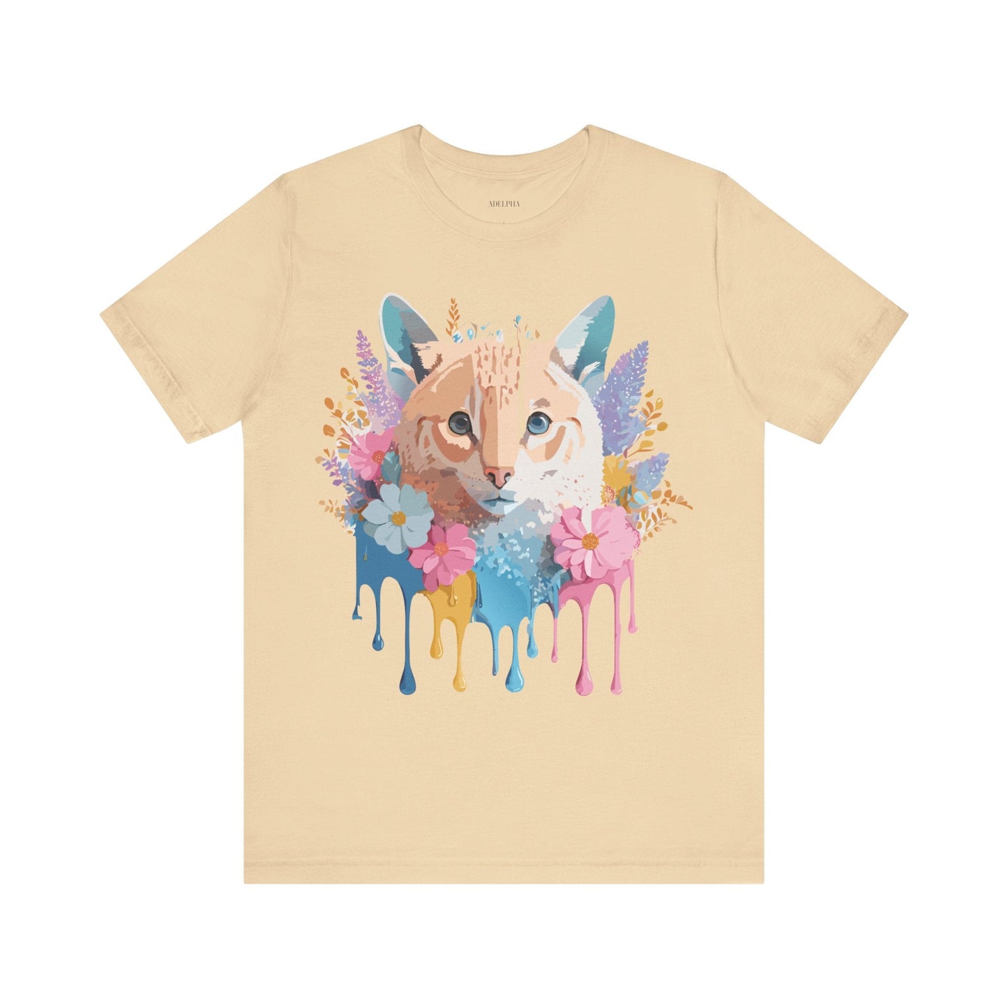 Cat Graphic Tee Unisex Short Sleeve With Adelpha Artwork Vintage Inspired