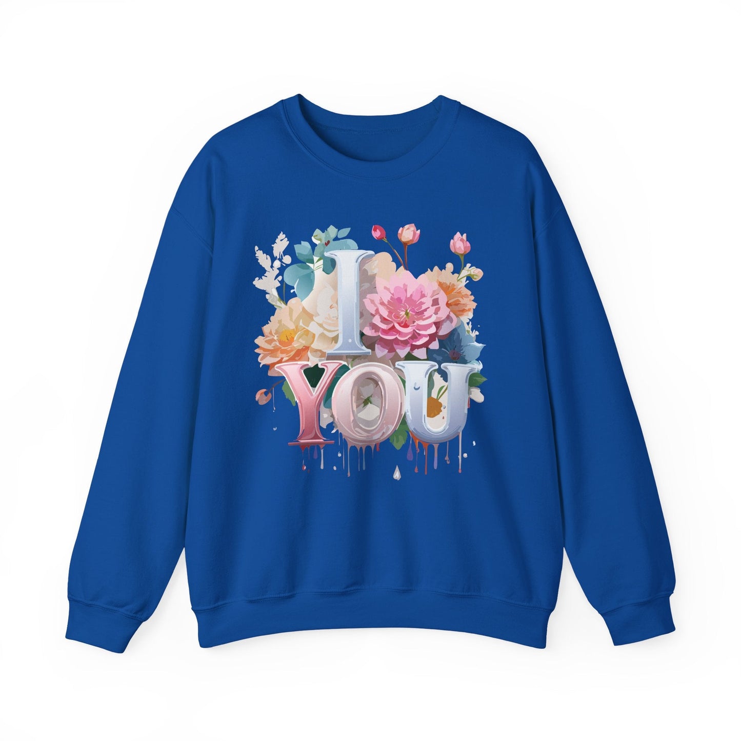 Floral Love Sweatshirt Valentines Day Unisex Crewneck Cozy Flower Design For All Season Wear