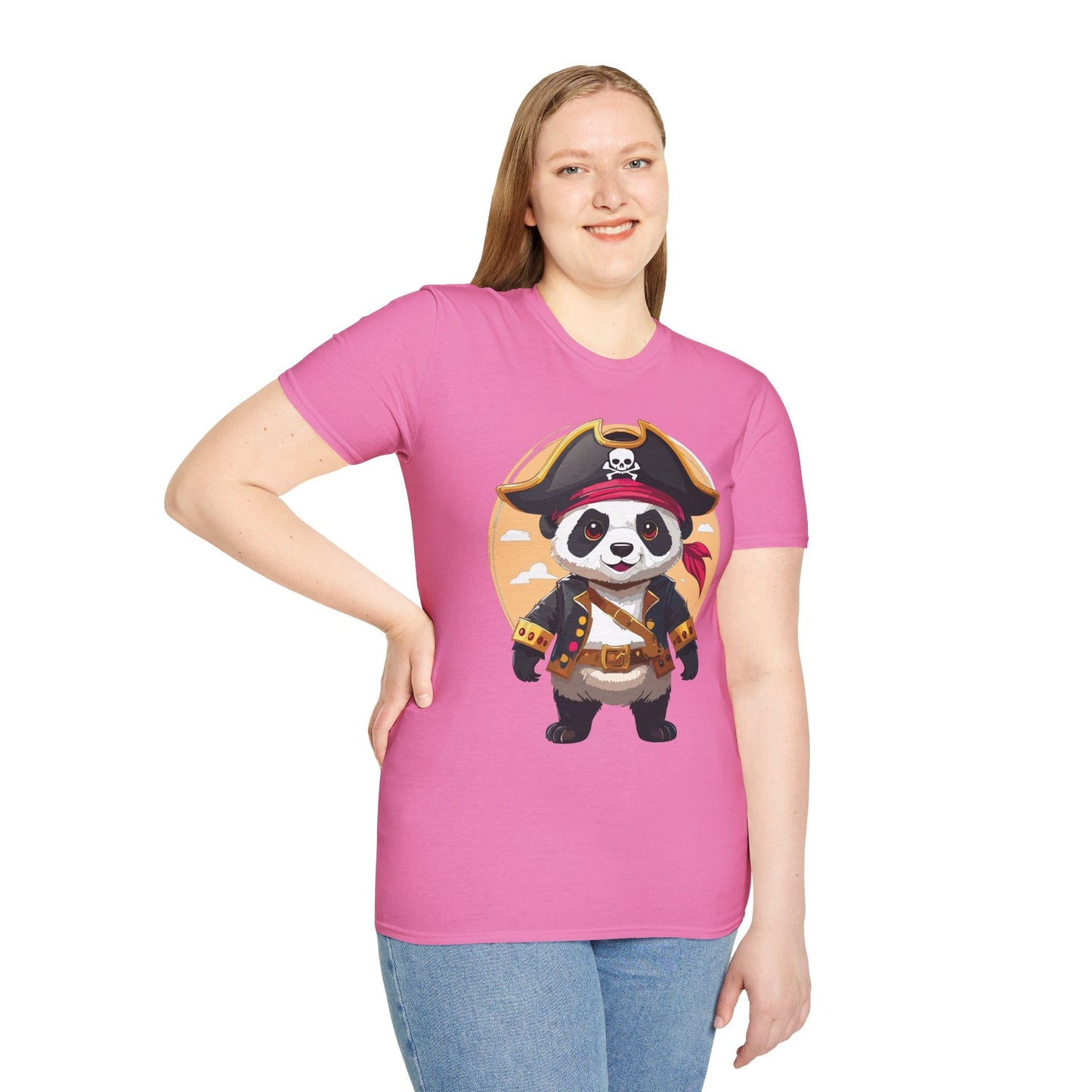 Panda Shirt Unisex T Shirt With Panda Animal Tee Animals Gildan Softstyle 64000 Cotton