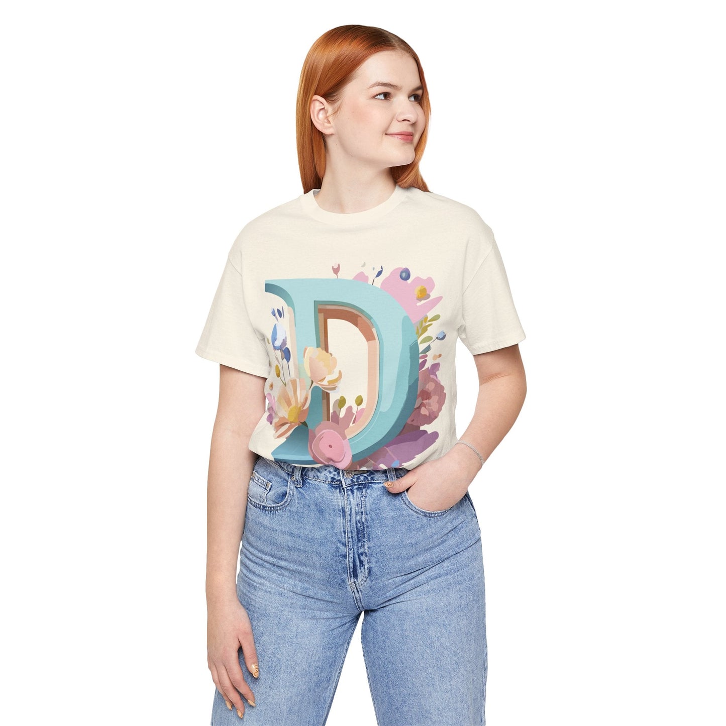 Letter D Shirt Graphic Tee Unisex Vintage Inspired Art Design Adelpha Premium Collection