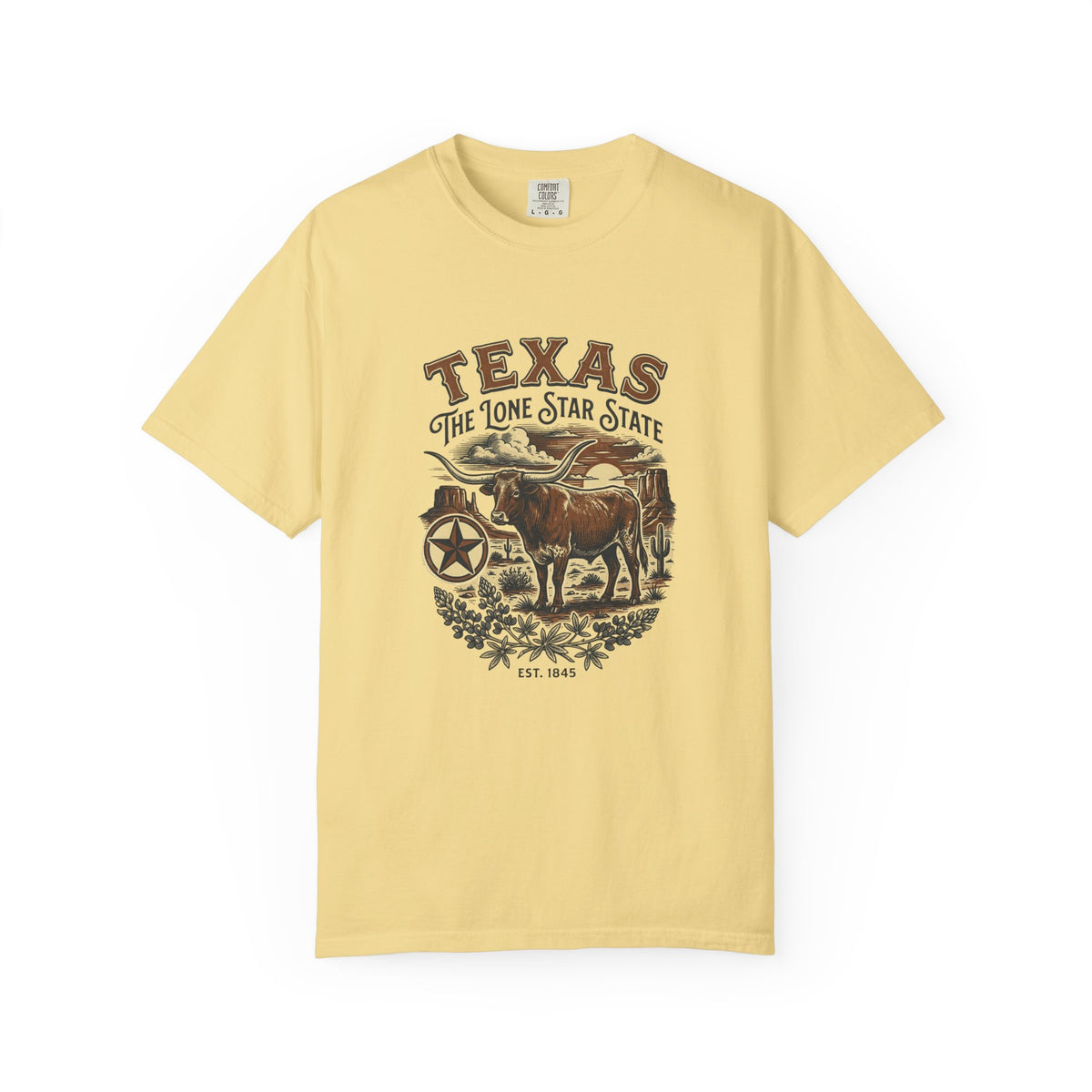 Texas State Vintage Travel Tourist Graphic Tee Unisex 100 Cotton Comfort Colors T-Shirt