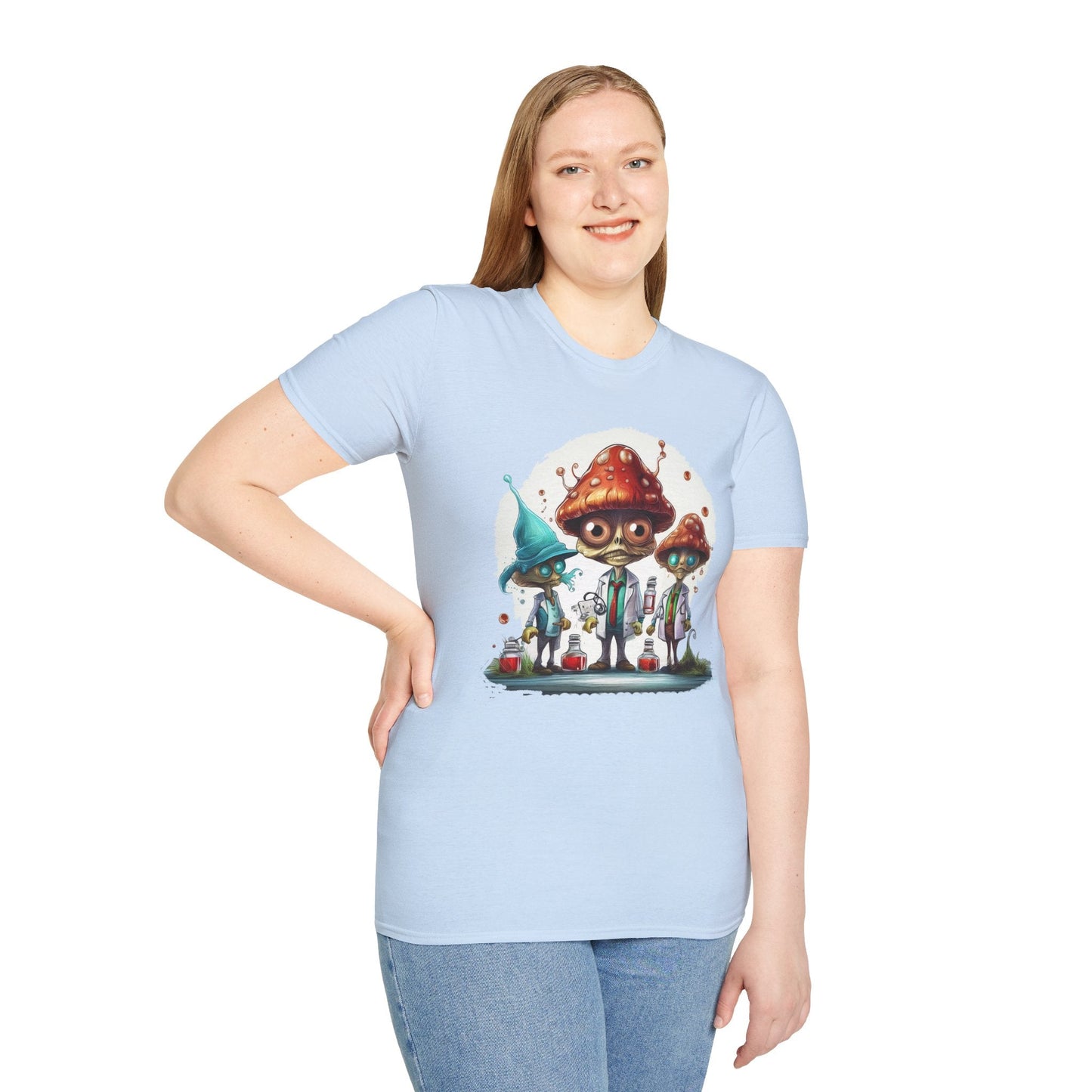 Mashroom Tee Shirt Unisex Funny Mashroom Design Cotton Tee Gildan Softstyle 64000