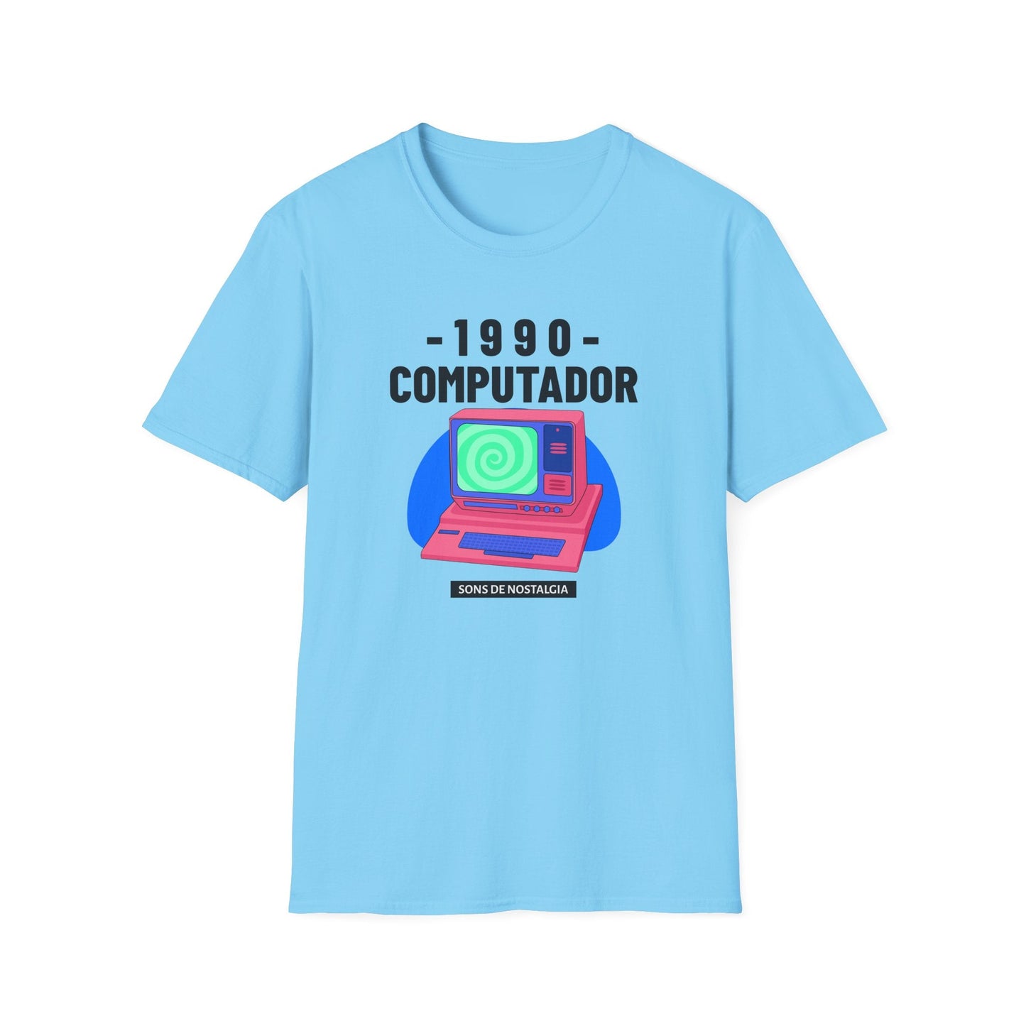 1990 Computador Retro T-Shirt Unisex Cotton Vintage Computer Graphic Tee