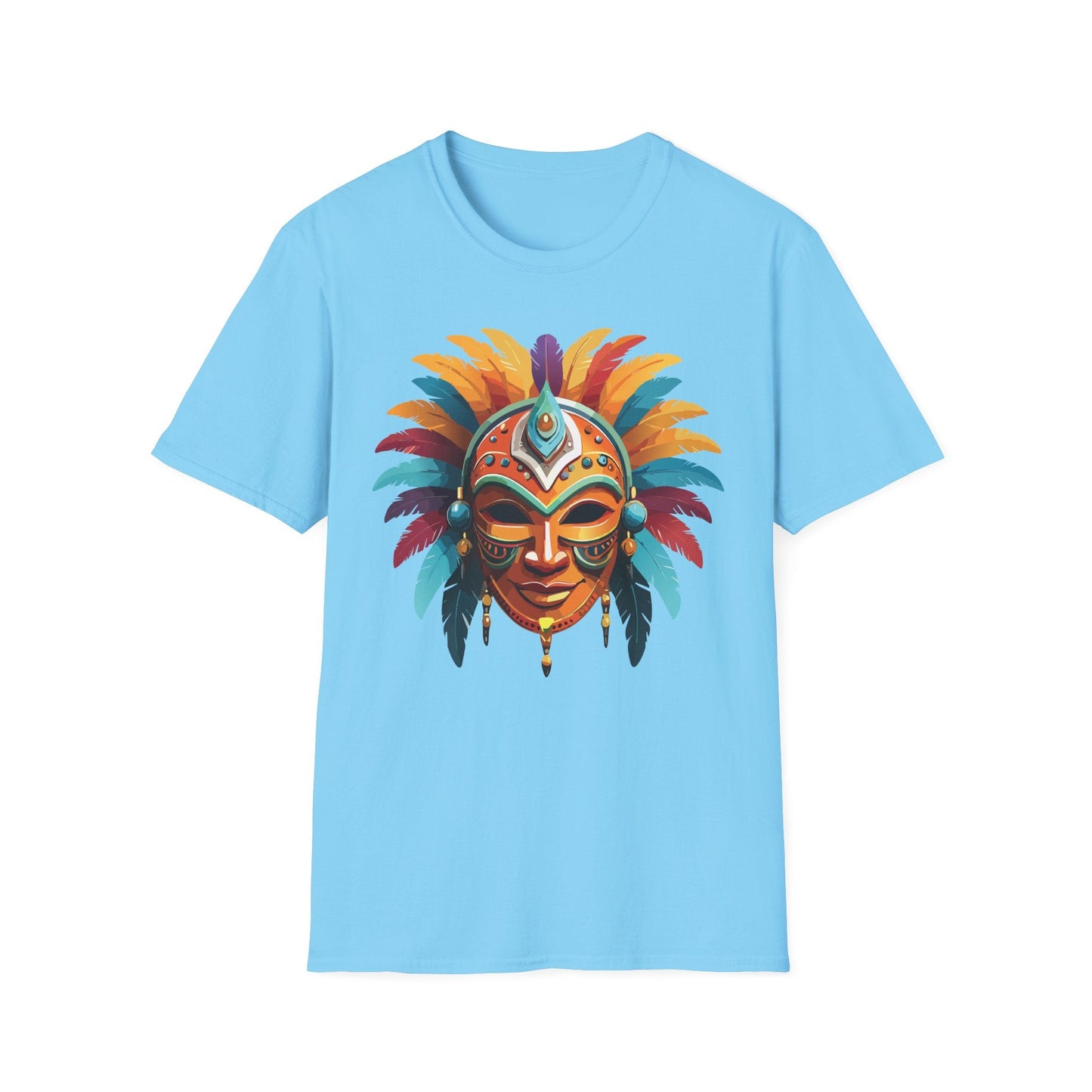 Mask Tee Shirt Unisex Softstyle 100 Percent Ring Spun Cotton Masquerade Tees For Comfort