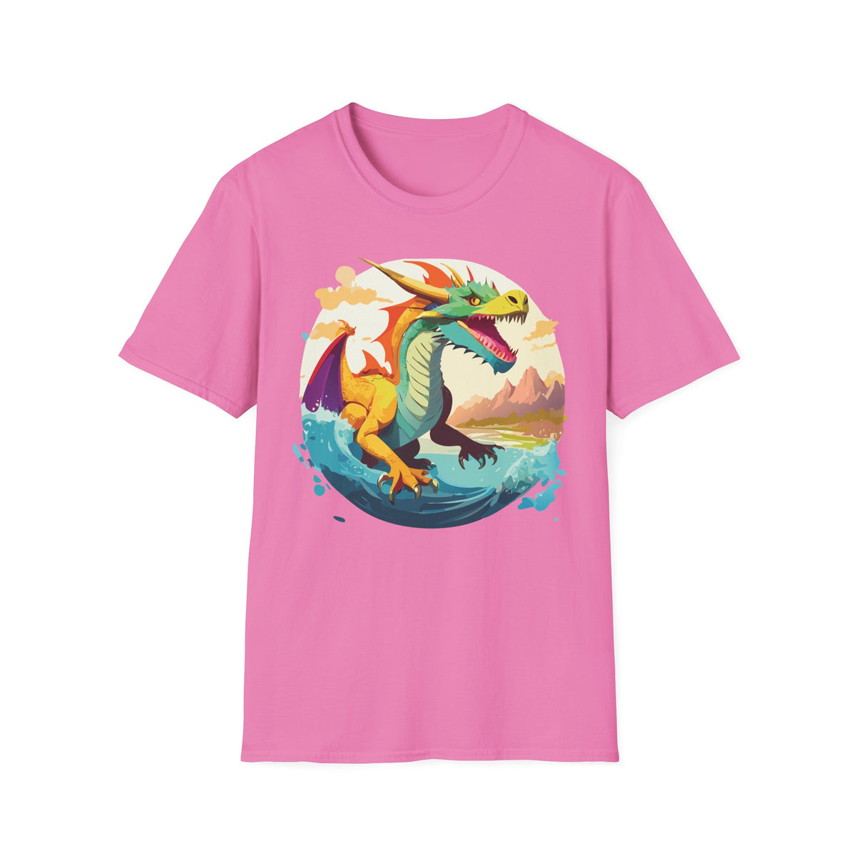 Dragon Graphic Tee Gildan Unisex 100 Cotton Tee Shirt with Animals m13