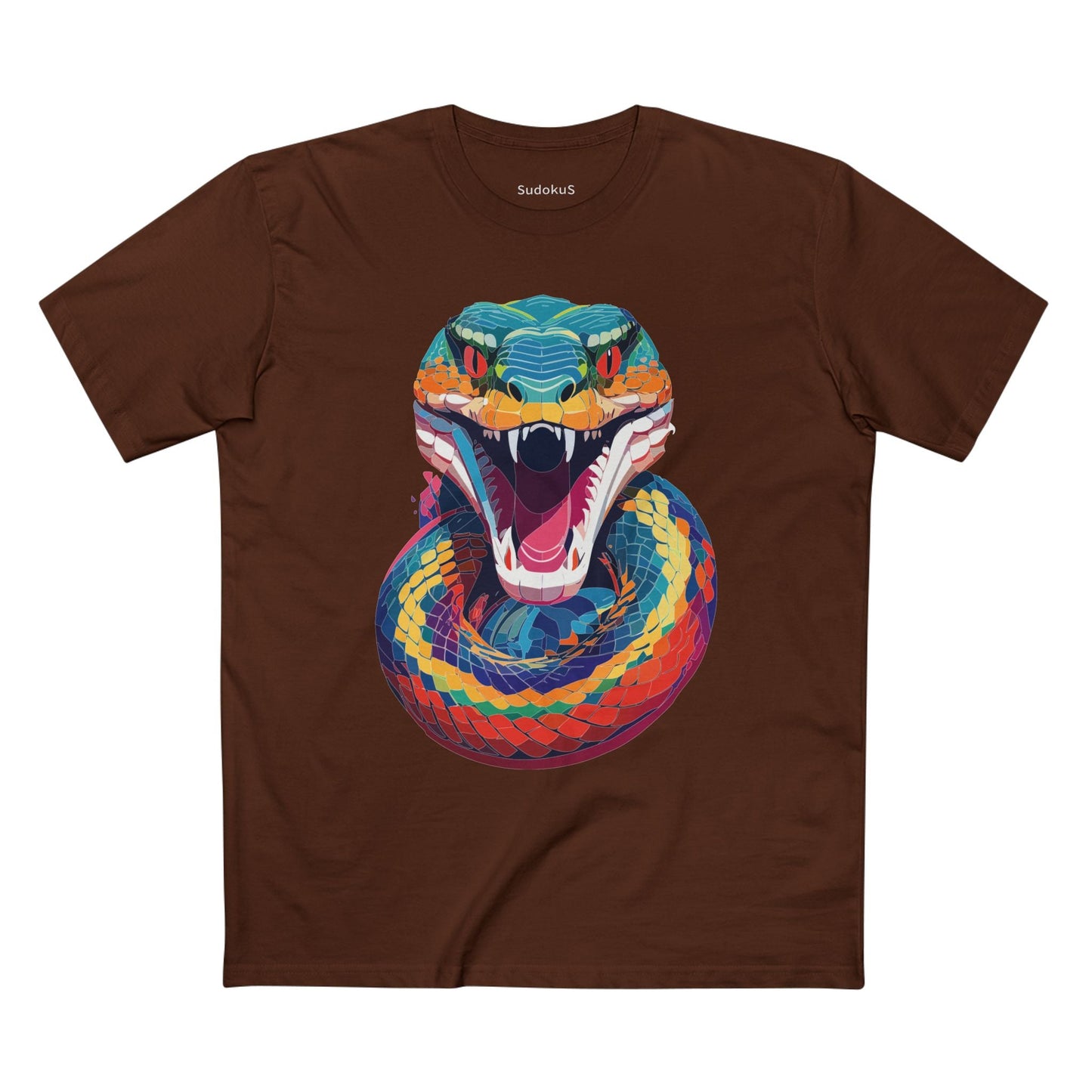 Snake Graphic Unisex 100 Cotton Staple Tee with Animal Design Artwork 3