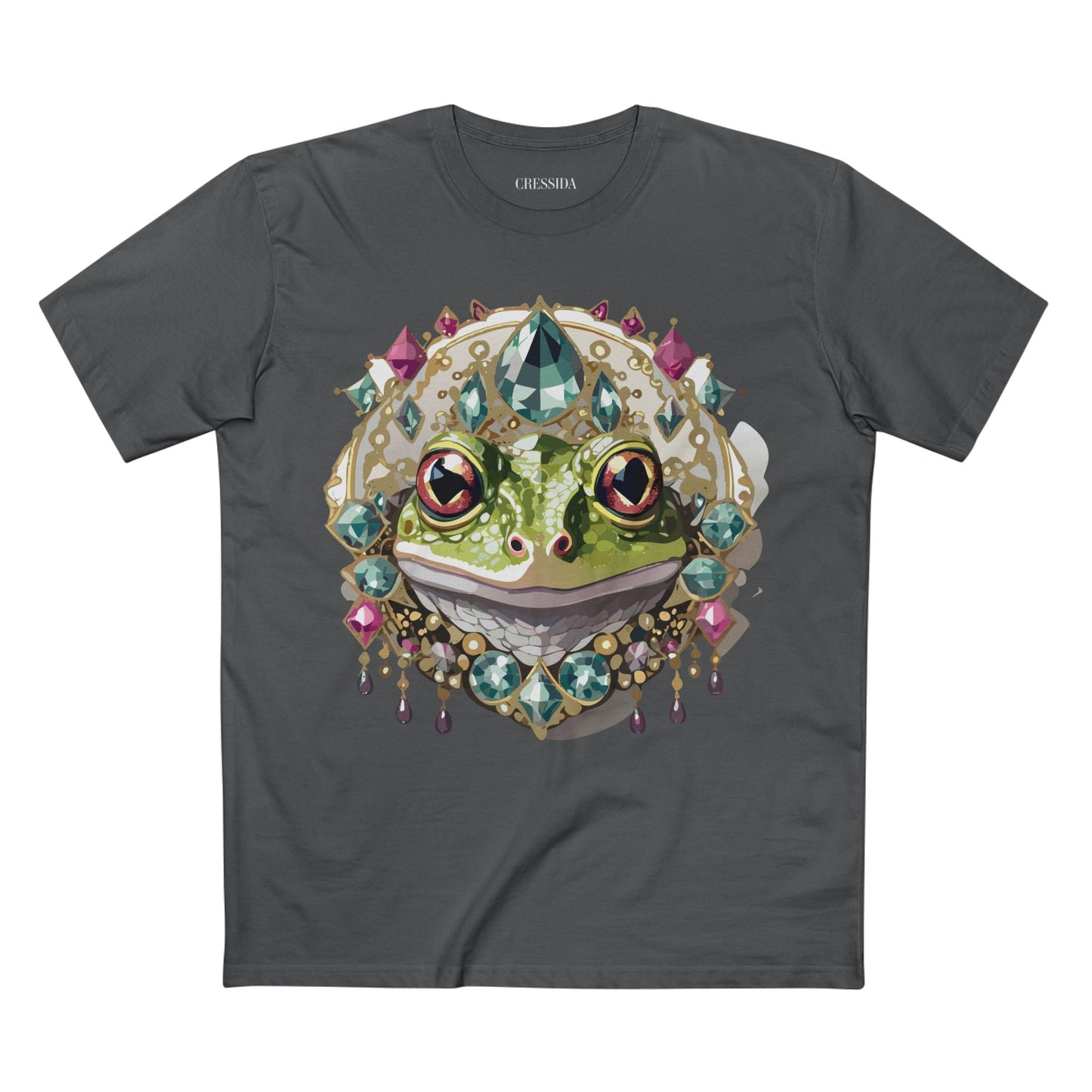 Frog Graphic Unisex 100 Cotton Tee With Unique Animal Golden Medallion Art Design 25