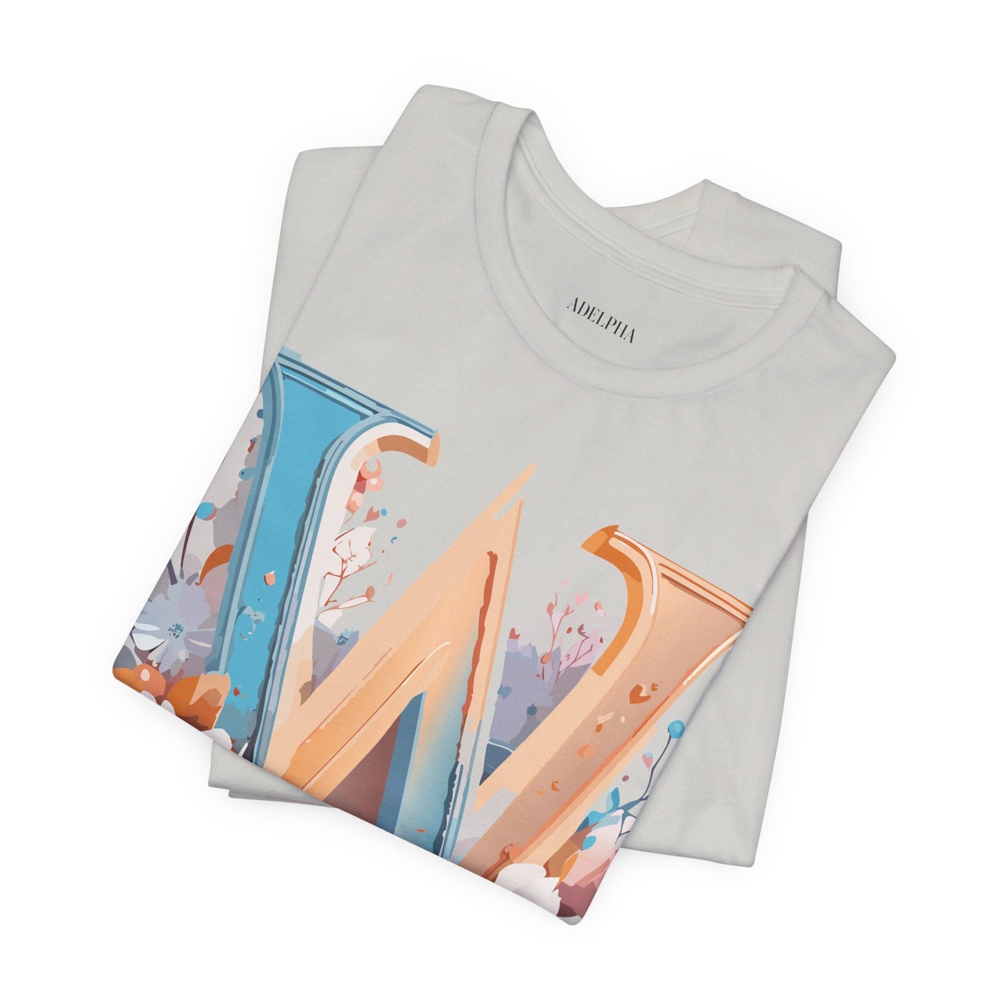 Letter W Shirt Graphic Tee Unisex Adelpha Vintage Inspired Art Design Short Sleeve