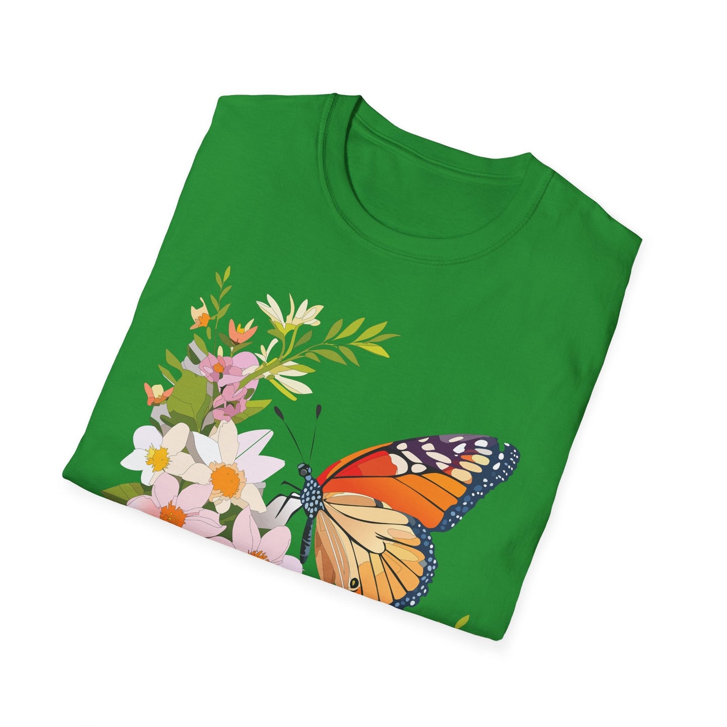Monarch Butterfly T Shirt Unisex Softstyle Gildan 64000 100 Percent Cotton Tee Breathable