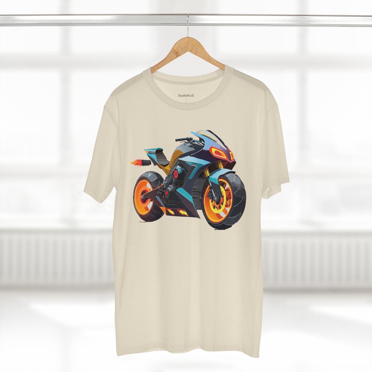 Moto Bike Graphic Unisex 100 Cotton Staple Tee 22