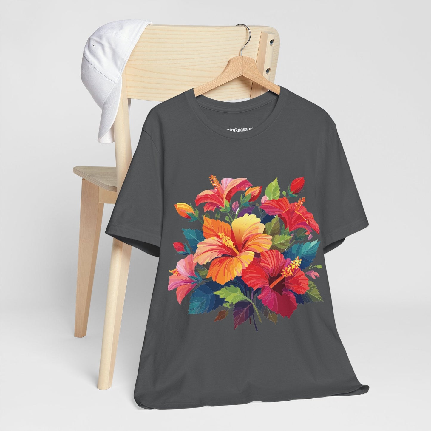 Retro2Nova Floral Shirt Unisex Jersey Short Sleeve Tee From Flowers Collection Bold Vibrant Design