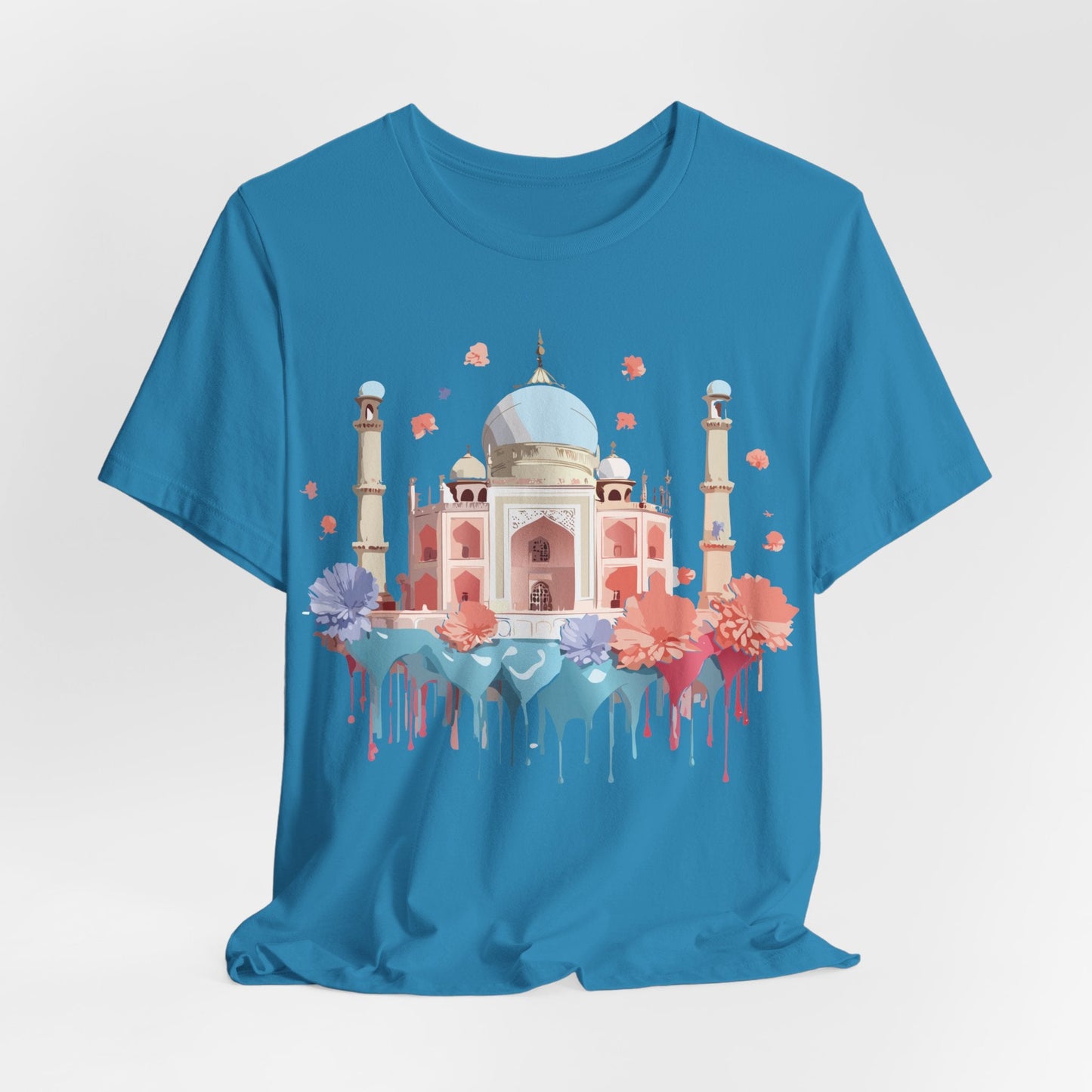 Taj Mahal Graphic Tee Unisex Short Sleeve Shirt By Adelpha Vintage Inspired Artwork
