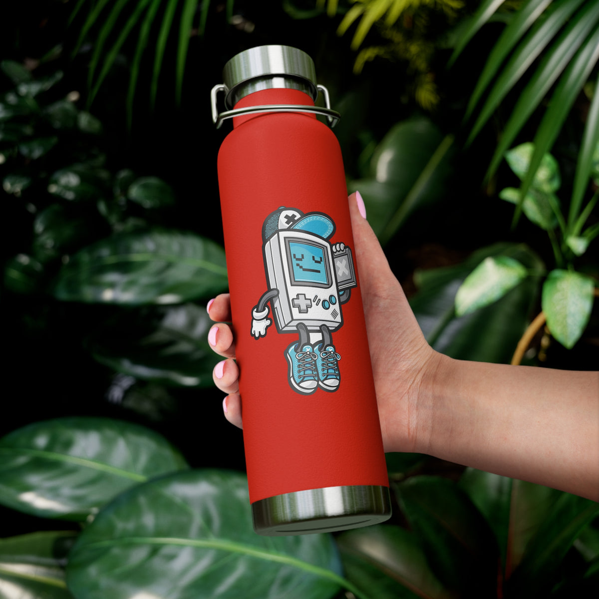 22oz Copper Insulated Water Bottle with Cartoon Design - CV82