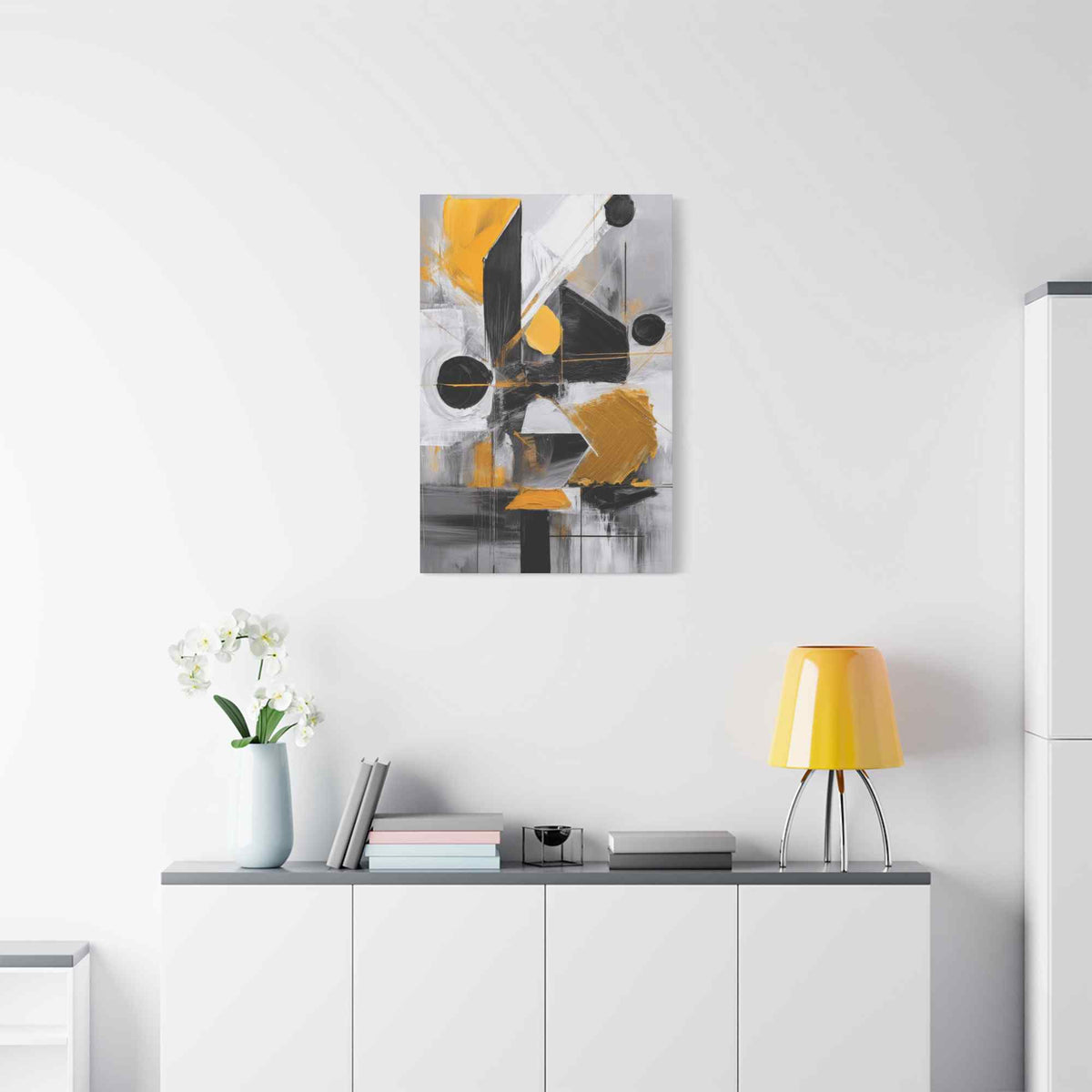 Black Abstract Painting Print Canvas 20x24,20x30,24x30, 24x32,24x36,30x40, 32x48,36x48,40x60 Pine-Wood Inner Frame ABS-20