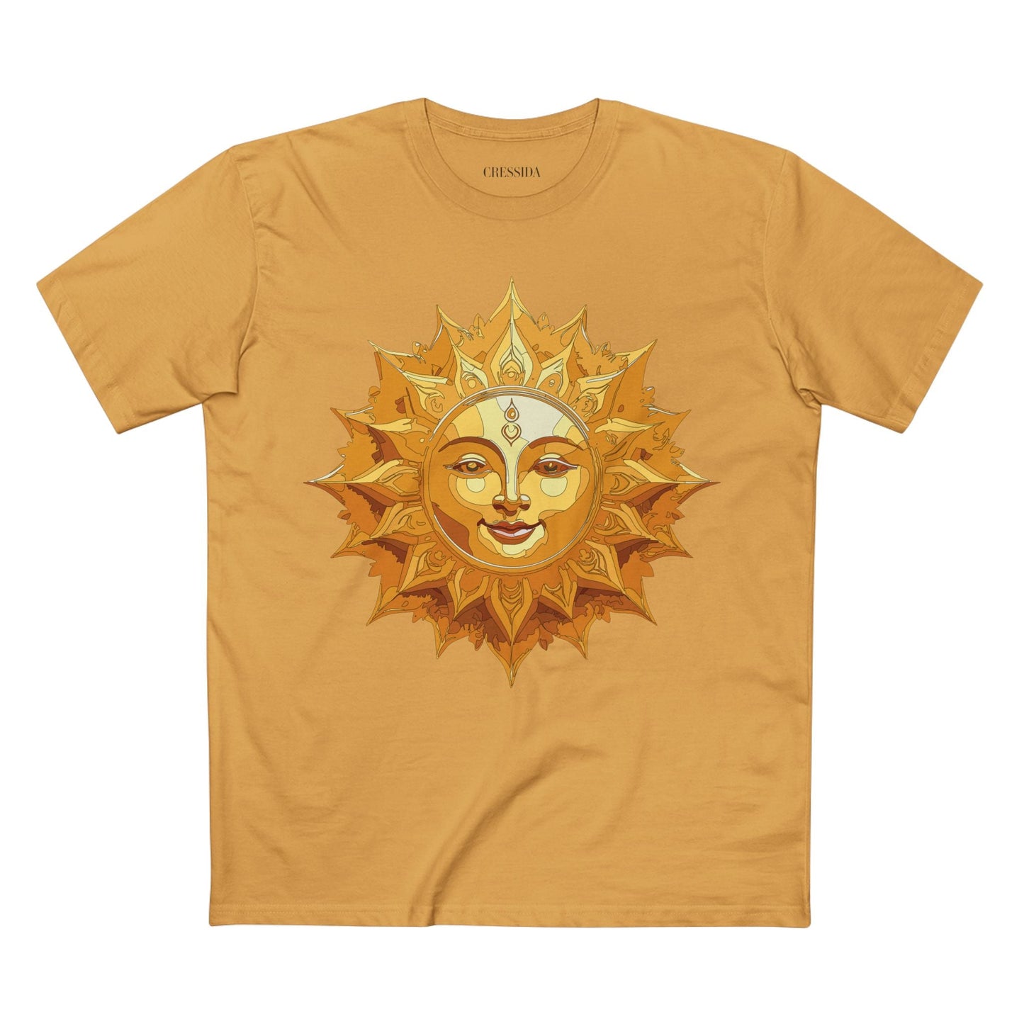 Gold Sun Graphic Unisex 100 Cotton T-Shirt with Golden Art Design 21