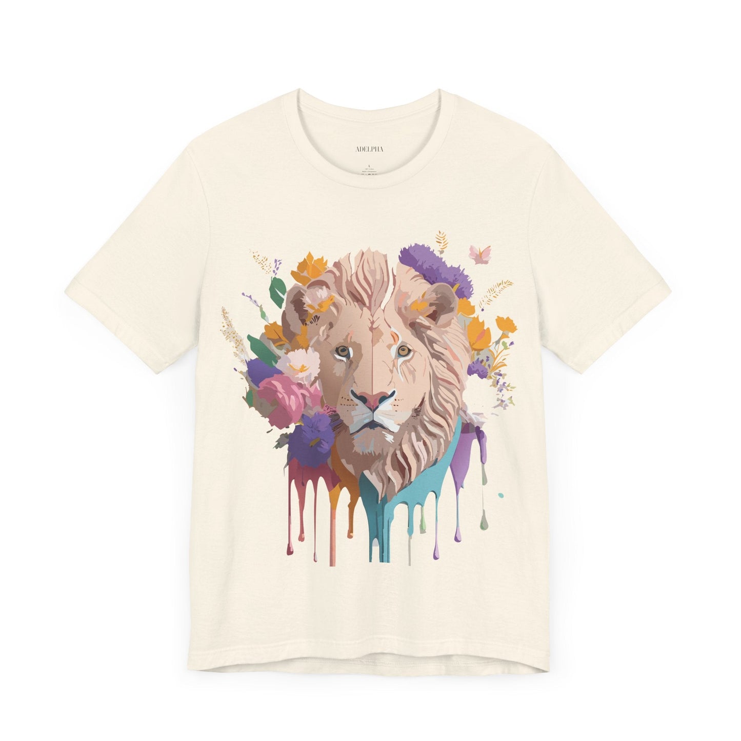 Lion Shirt Graphic Tee Unisex Short Sleeve Vintage Inspired Artwork Adelpha Premium Quality