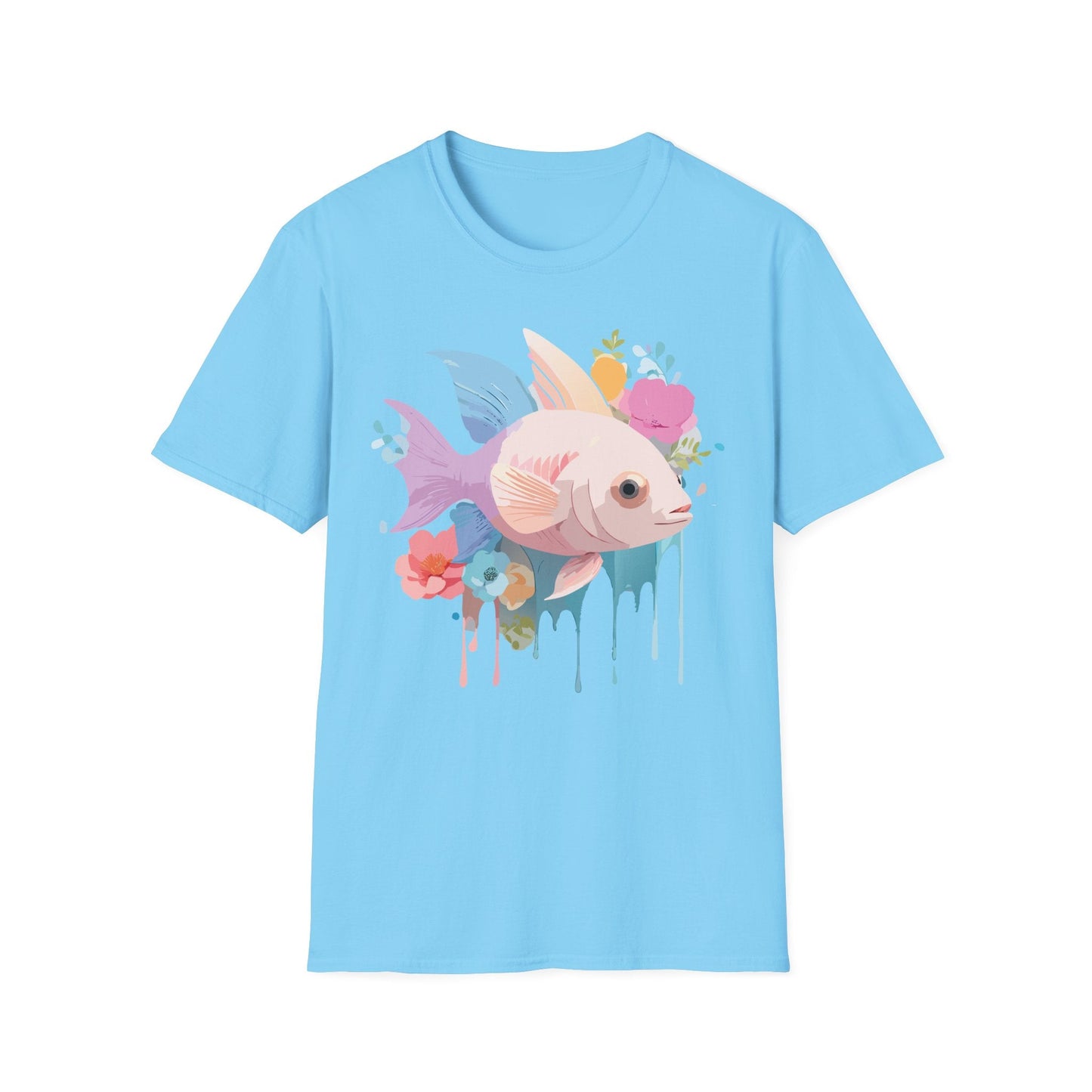 Fish Art Design Shirt, T Shirt with Fish, Graphic Shirt, Tee Shirt with Graphic Design, Shirt with Fish Graphic Art