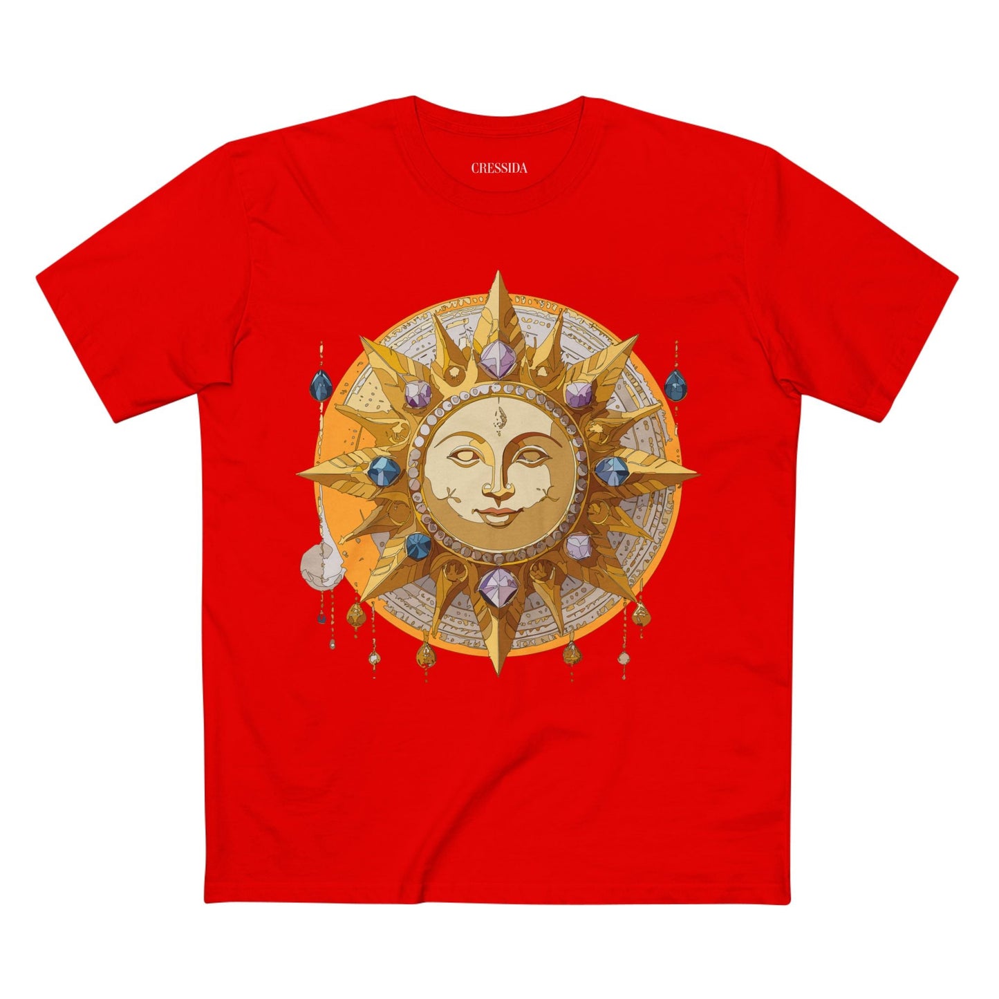 Gold Sun Graphic Unisex 100 Cotton T-Shirt with Golden Art Design 3