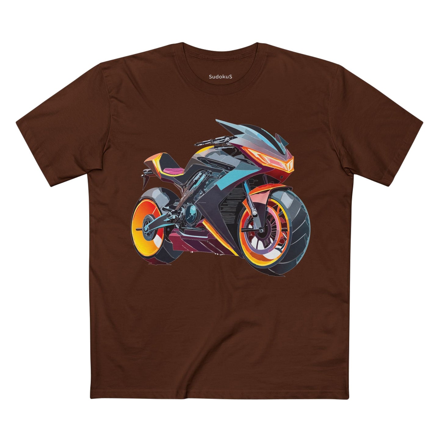 Moto Bike Graphic Unisex 100 Cotton Staple Tee 18