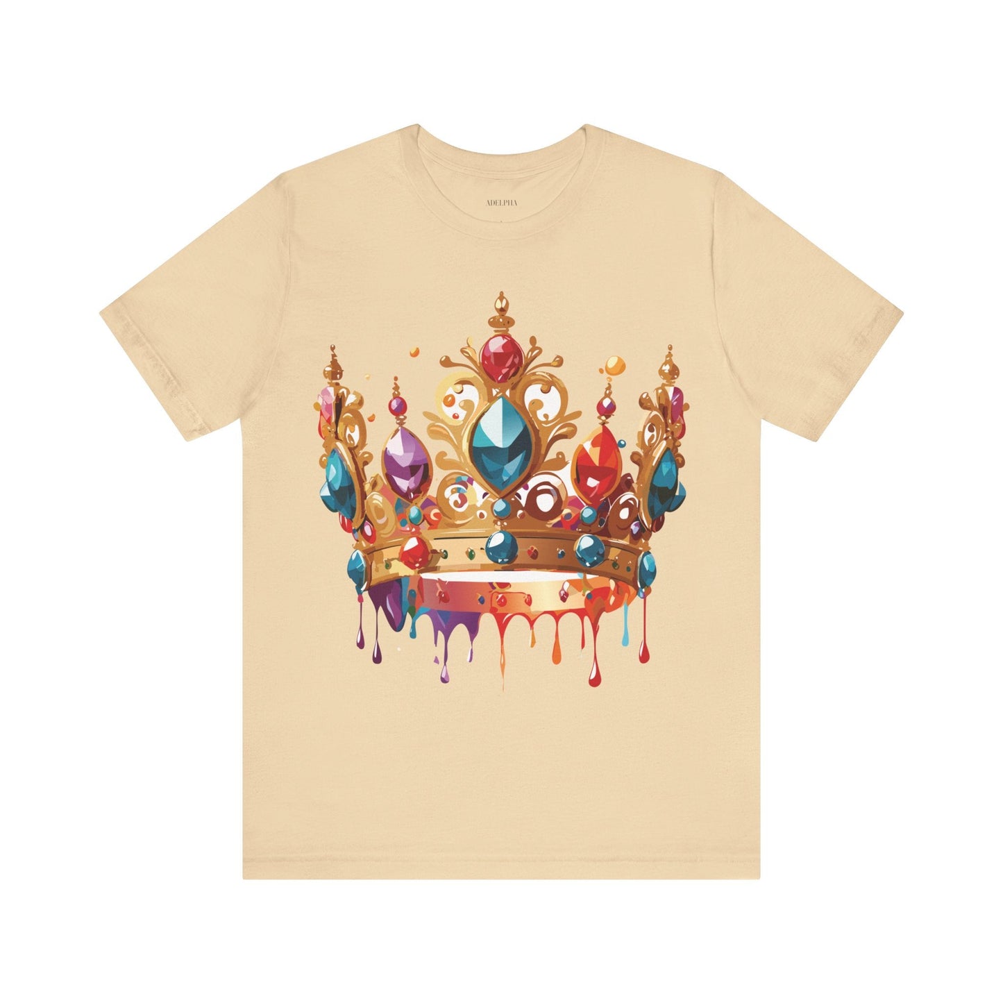Adelpha Vintage Inspired Graphic Tee Crown Shirt Unisex Short Sleeve Art Design Edition