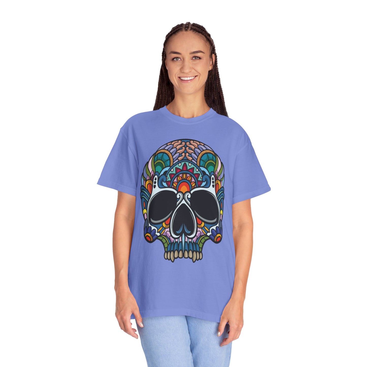 Unisex Cotton Tee Shirt with Skull