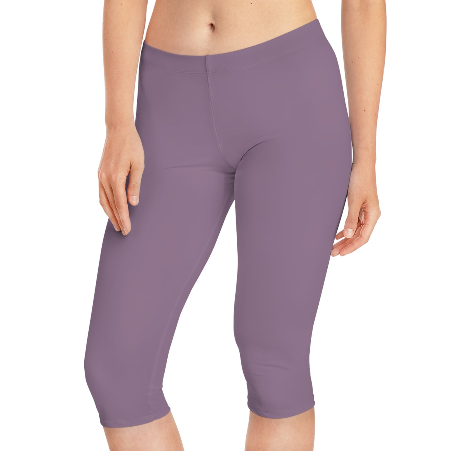 Purple Color Capri Leggings, Purple Capri Leggings 4