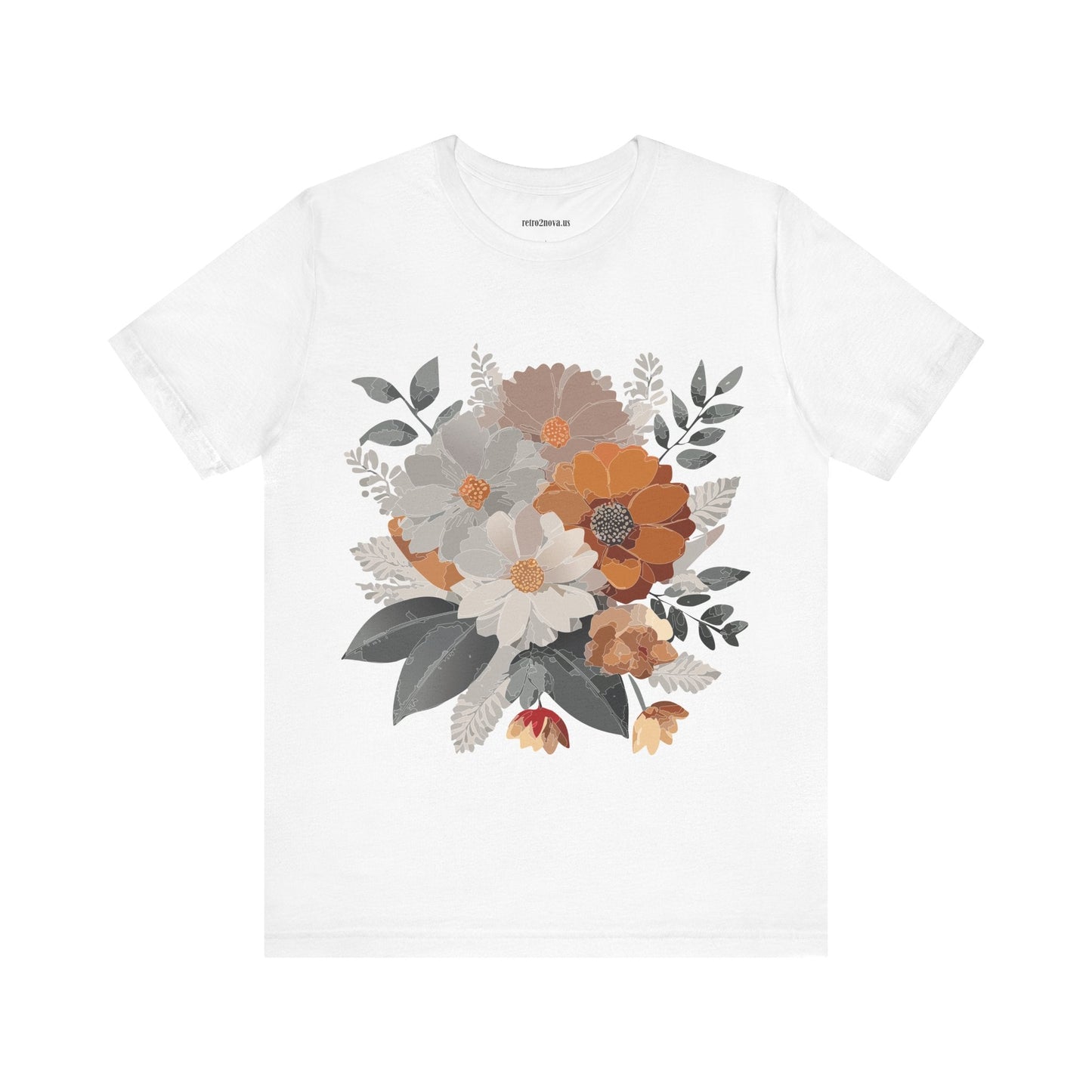 Flowers Shirt Floral Shirt Unisex Tee Lightweight Jersey Short Sleeve Floral Print Free Shipping