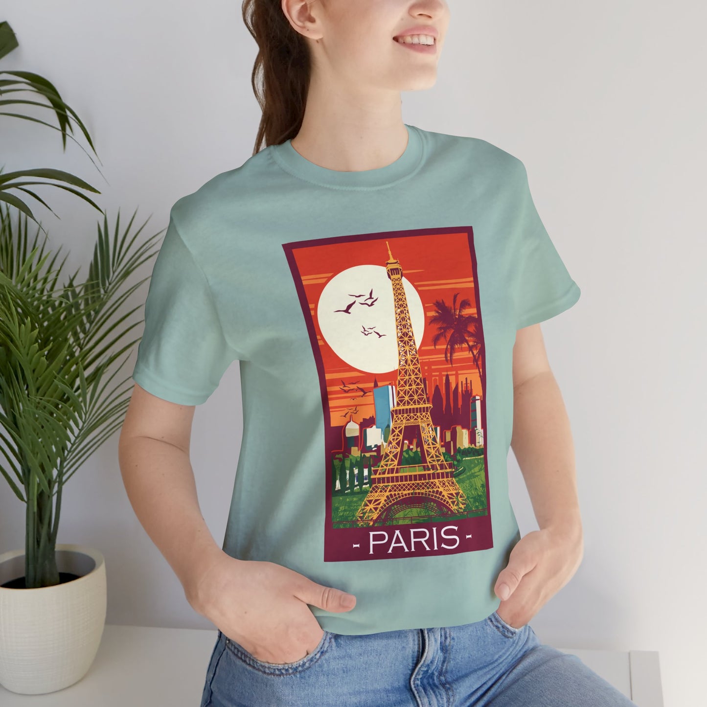 Retro Poster Paris Graphic Design Tee, Paris Shirt, Vintage Tees, Art Design T-Shirt, Graphic Tee, Retro Art Shirts