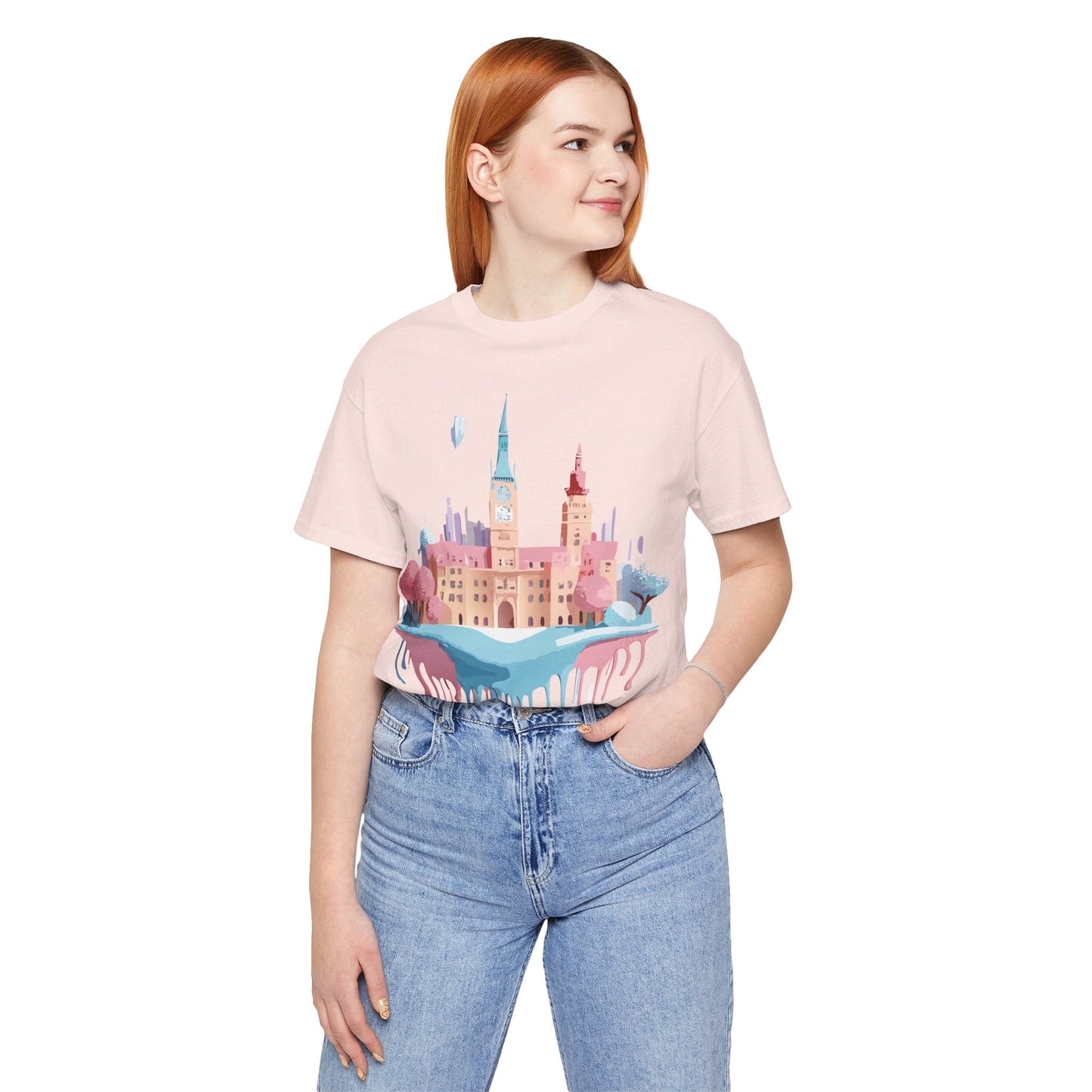 Tourist Shirt Prague Graphic Tee Unisex Jersey Short Sleeve Vintage Style Adelpha