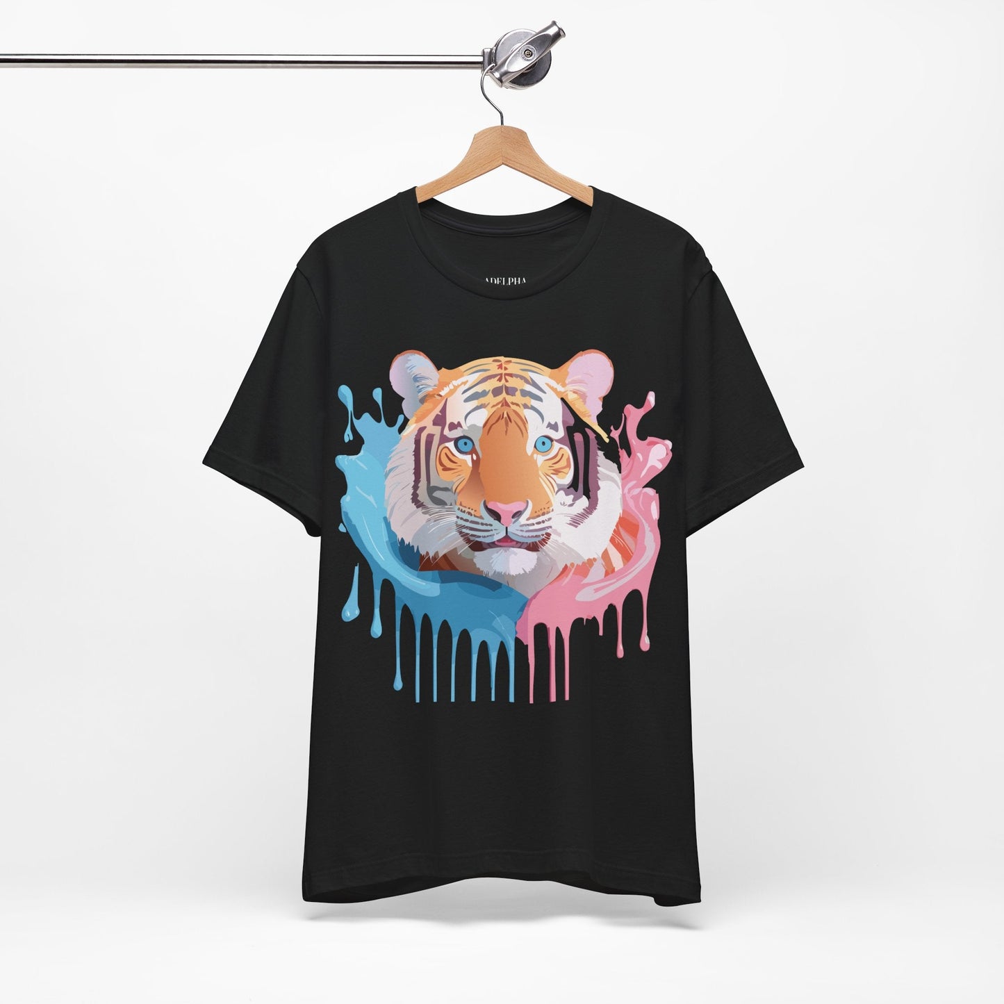 Adelpha Tiger Graphic Tee Premium Unisex Jersey Short Sleeve With Vintage Artwork