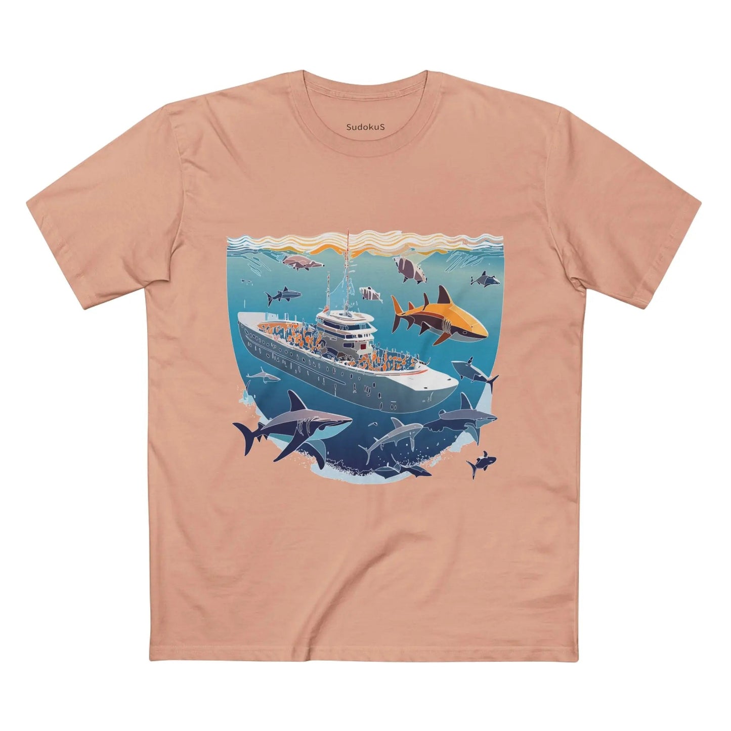 Ocean Coast Graphic Unisex 100 Cotton Staple Tee 9