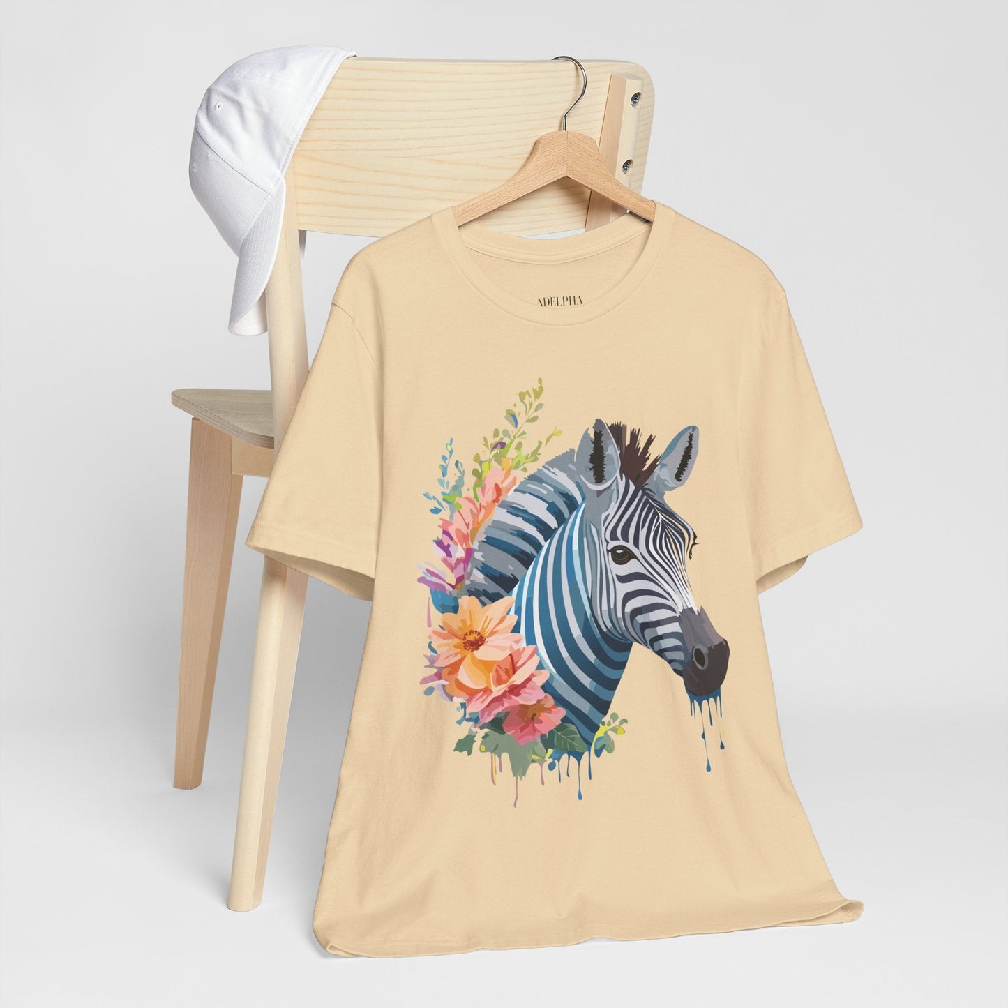 Zebra Graphic Unisex 100 Cotton Vintage Animal Art T-Shirt 2