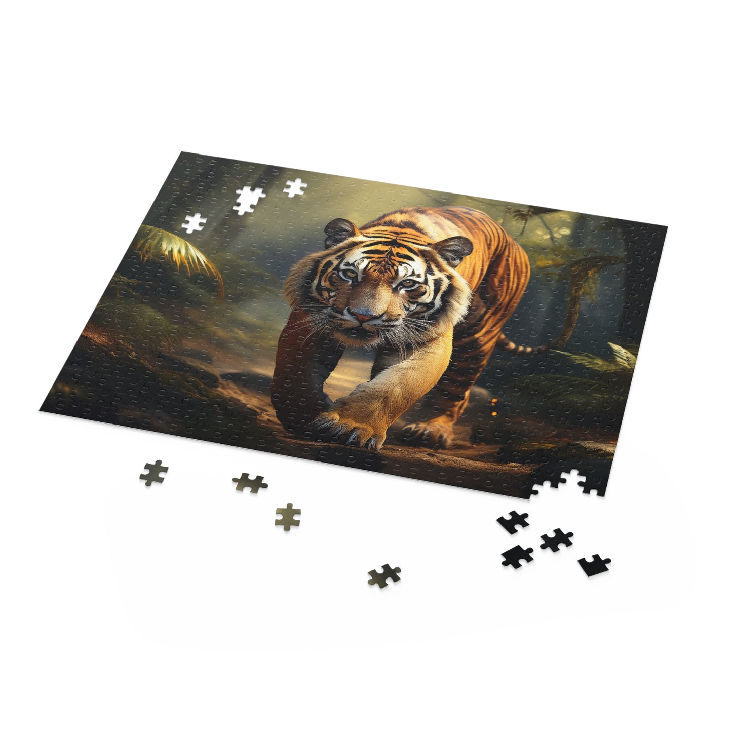 Tiger Puzzle 500-Chipboard Pieces in Box | Kids Puzzles Size: 16" x 20",  Ages 9+ and Family pn59