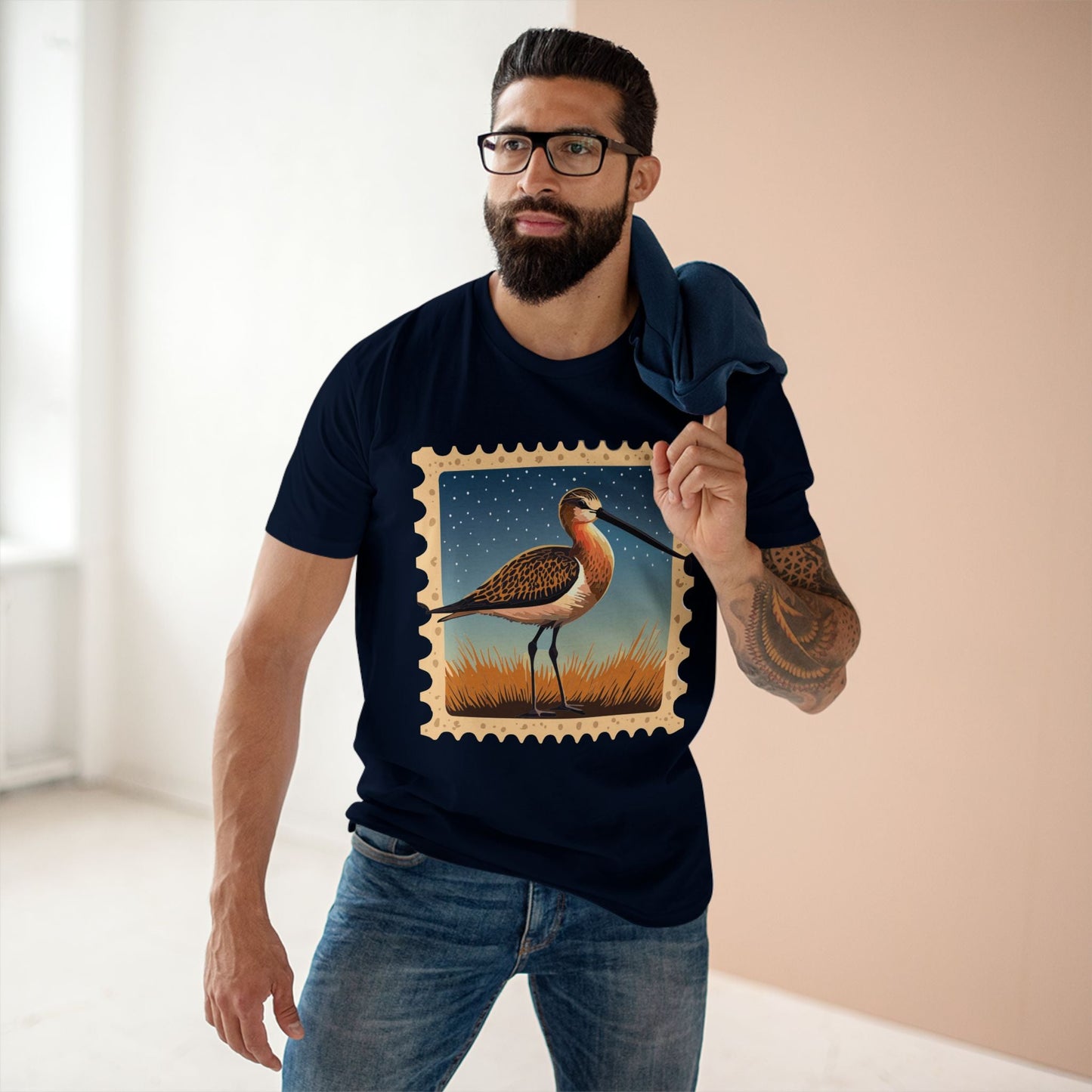 Stamp Shirt Postage Stamp Tee Unisex Premium Cotton Original Art Design Retro2Nova