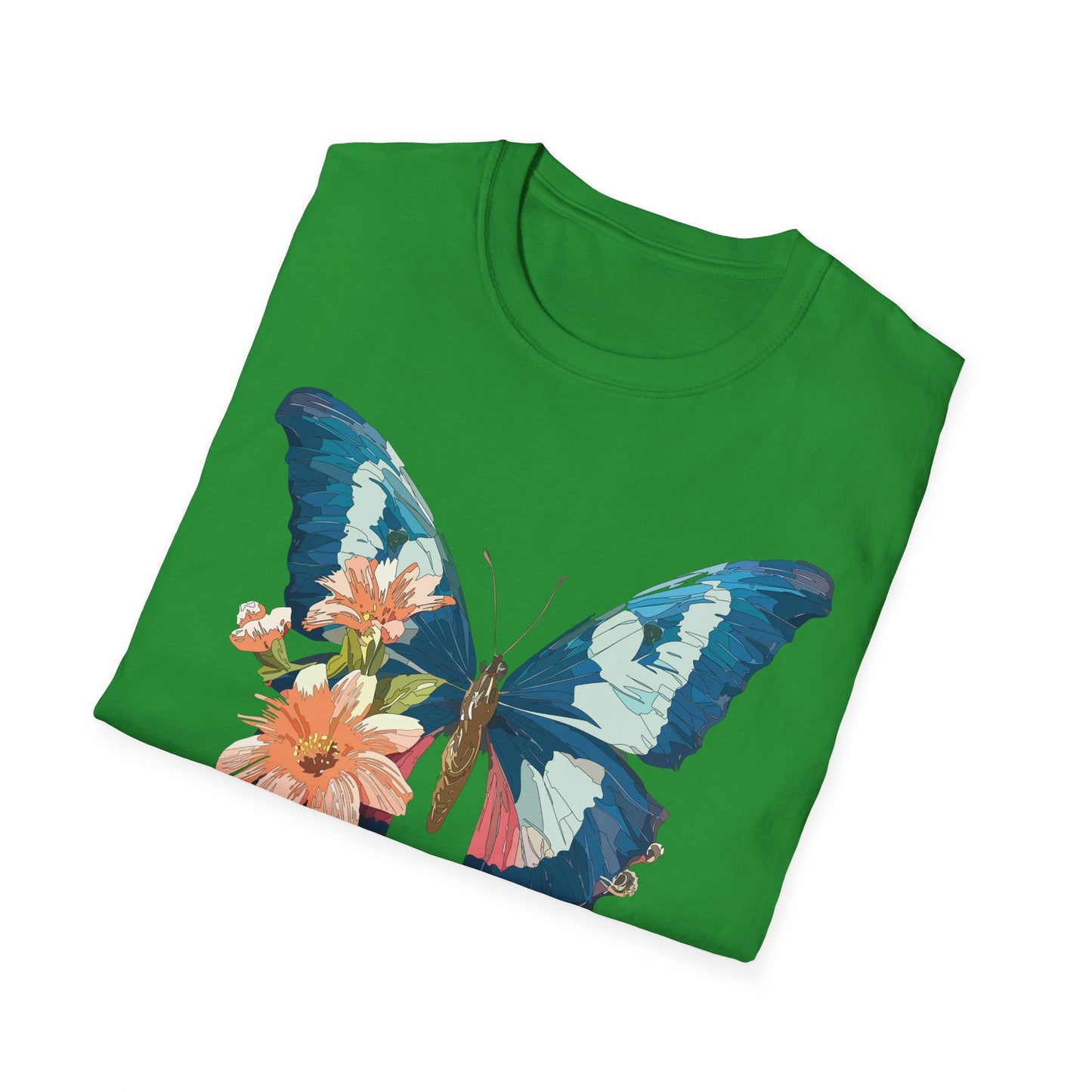 Butterfly Themed Unisex T Shirt Monarch Design Softstyle 64000 100 Cotton Tee For Everyday Comfort