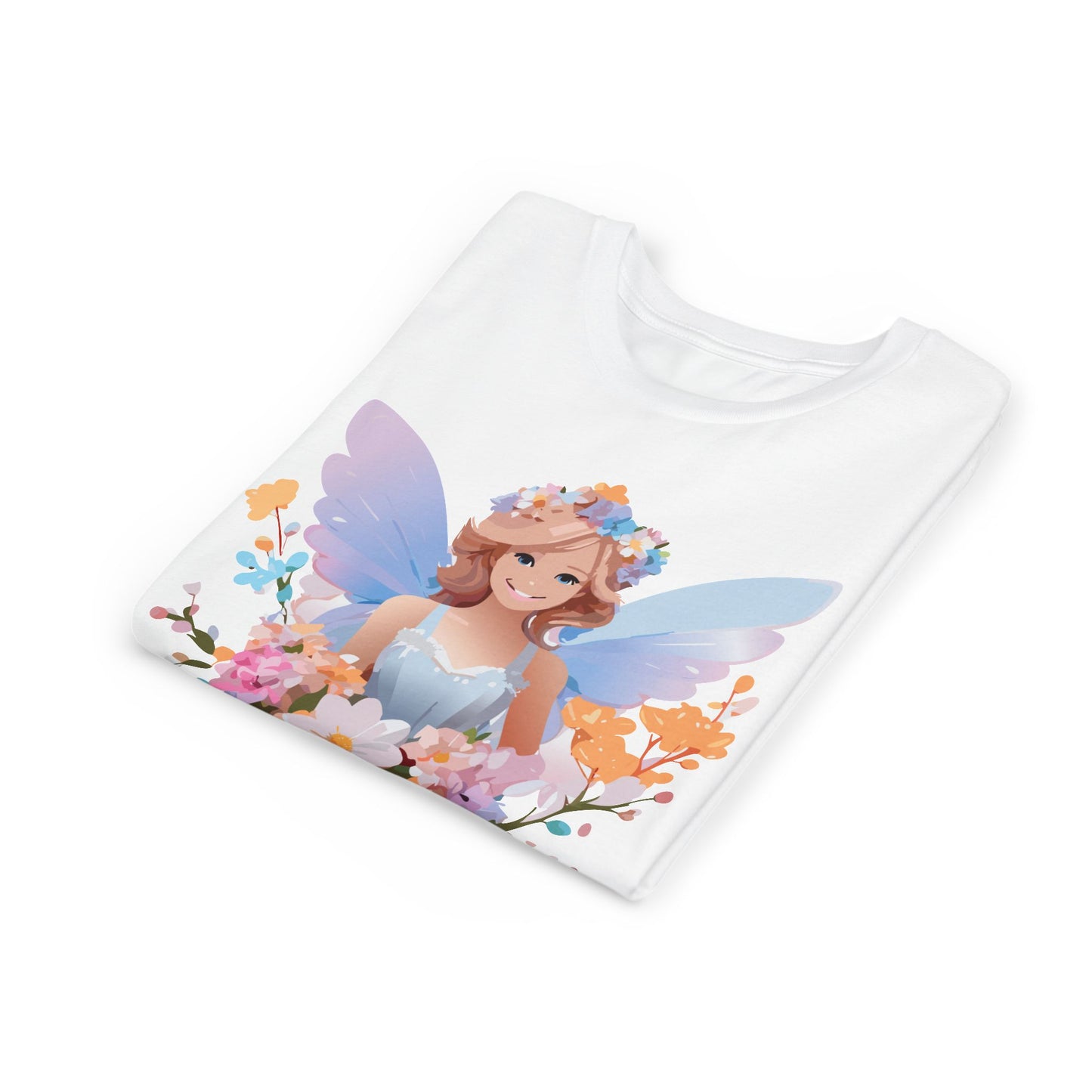 Enchanting Fairy Floral Youth Short Sleeve Tee - Perfect for Spring Celebrations (9-14)