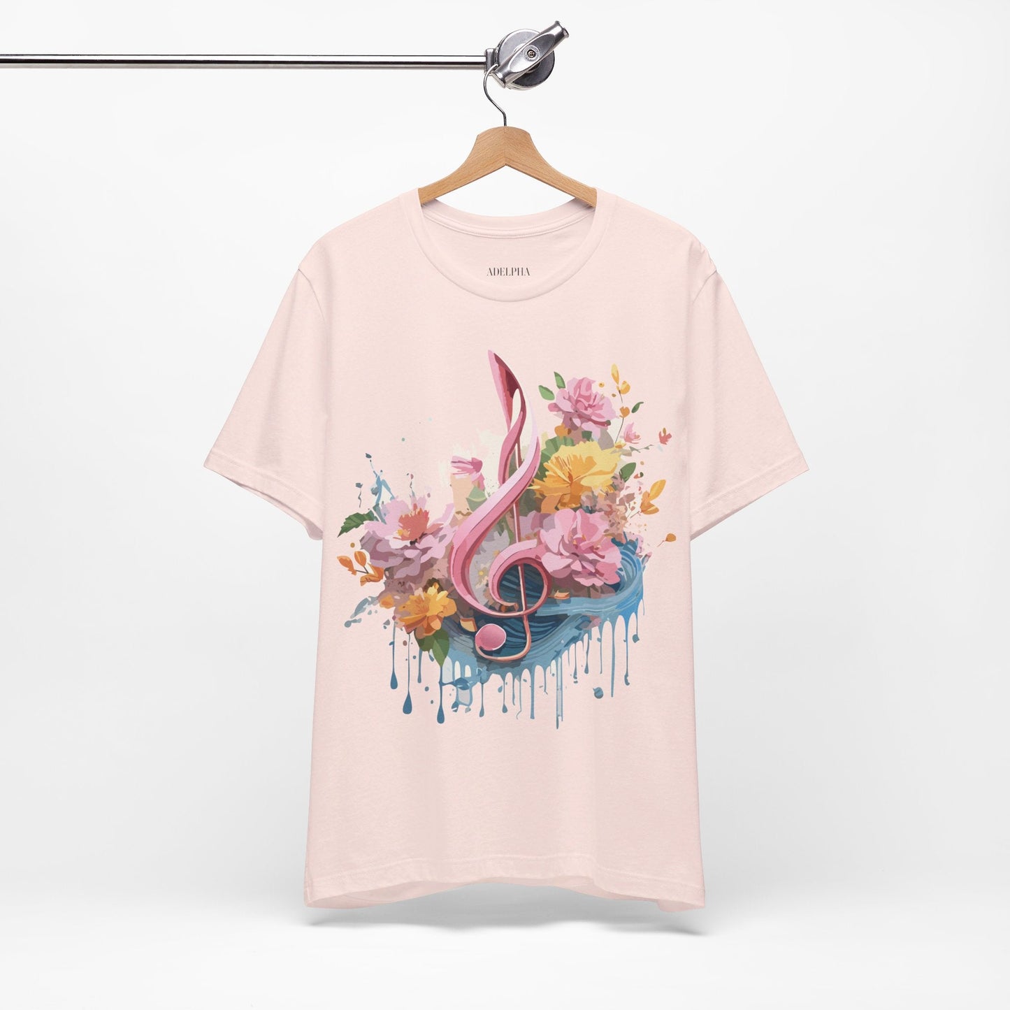 Music Graphic T Shirt Unisex Adelpha Vintage Inspired Art Design Tee Short Sleeve Premium Jersey