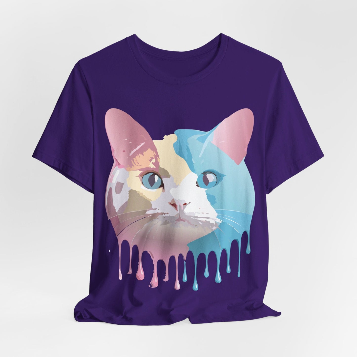Cat Graphic Tee Unisex Short Sleeve Shirt With Vintage Adelpha Artwork