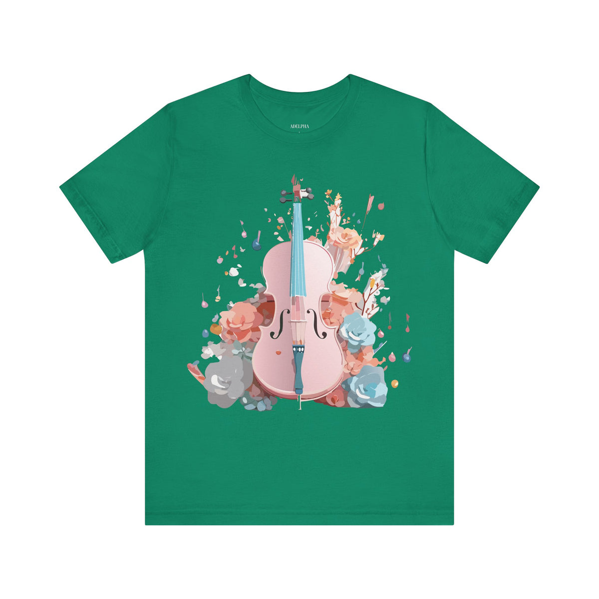 Music Graphic Unisex Cotton Bella+Canvas Tee with Art Design n171