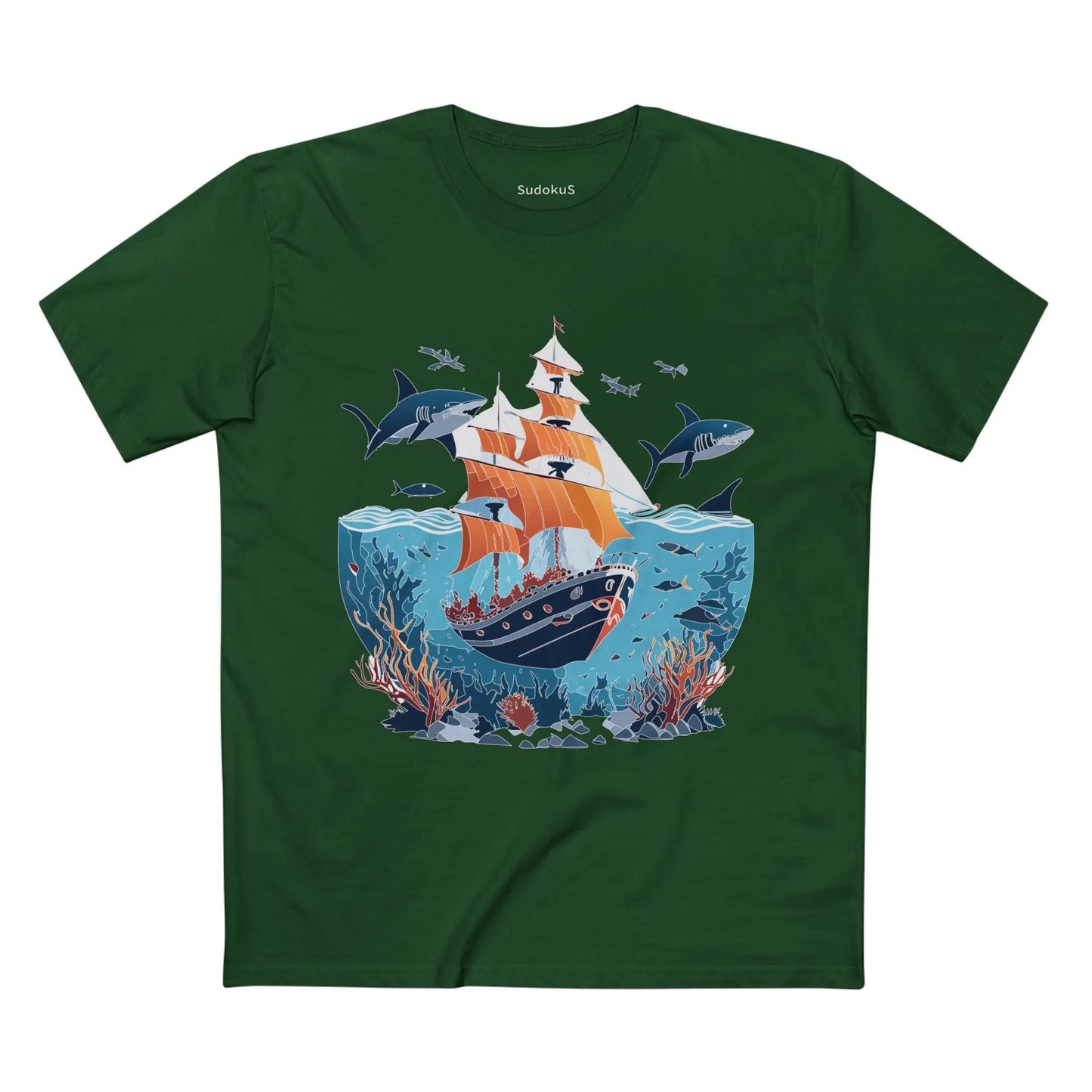 Ocean Coast Graphic Unisex 100 Cotton Staple Tee 22
