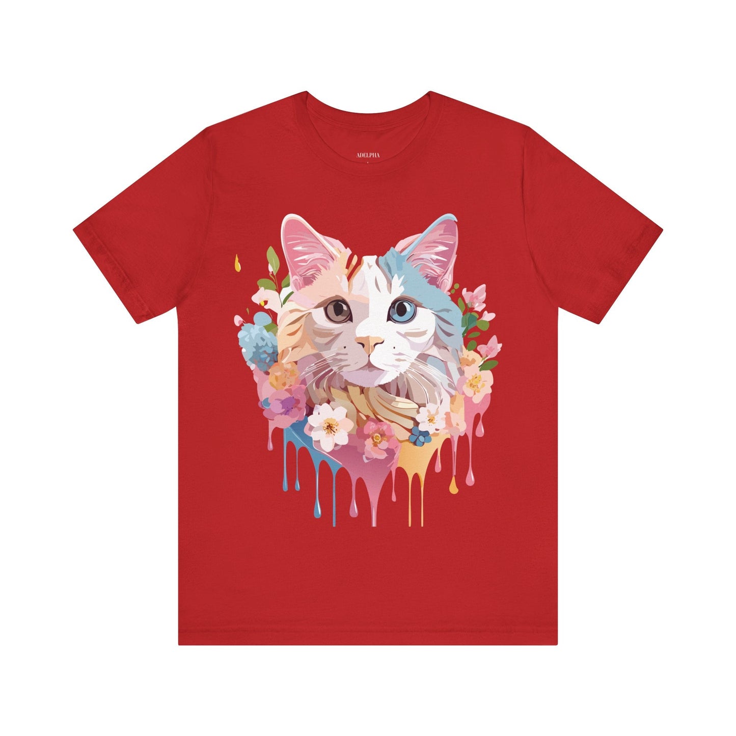 Cat Graphic Tee Unisex Short Sleeve Shirt Featuring Vintage Adelpha Artwork