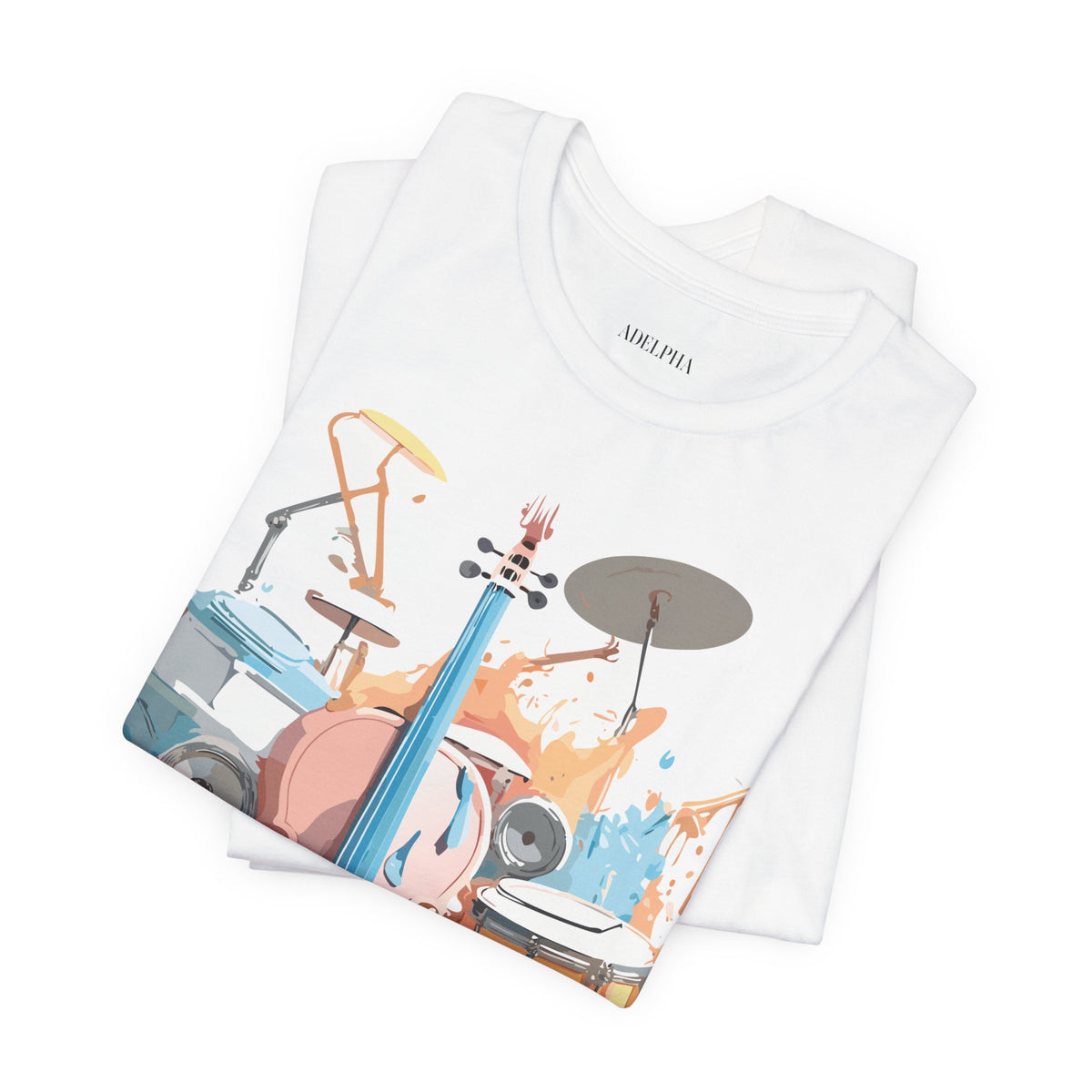 Music Graphic Unisex Cotton Bella+Canvas Tee with Art Design m154