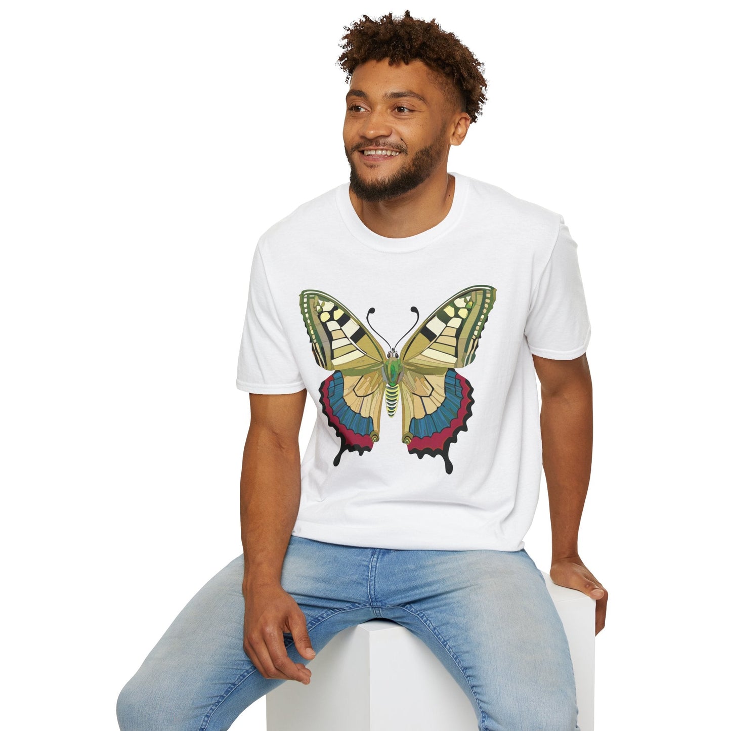 Butterfly T Shirt Unisex Monarch Design Soft Cotton Gildan 64000 Short Sleeve Tee
