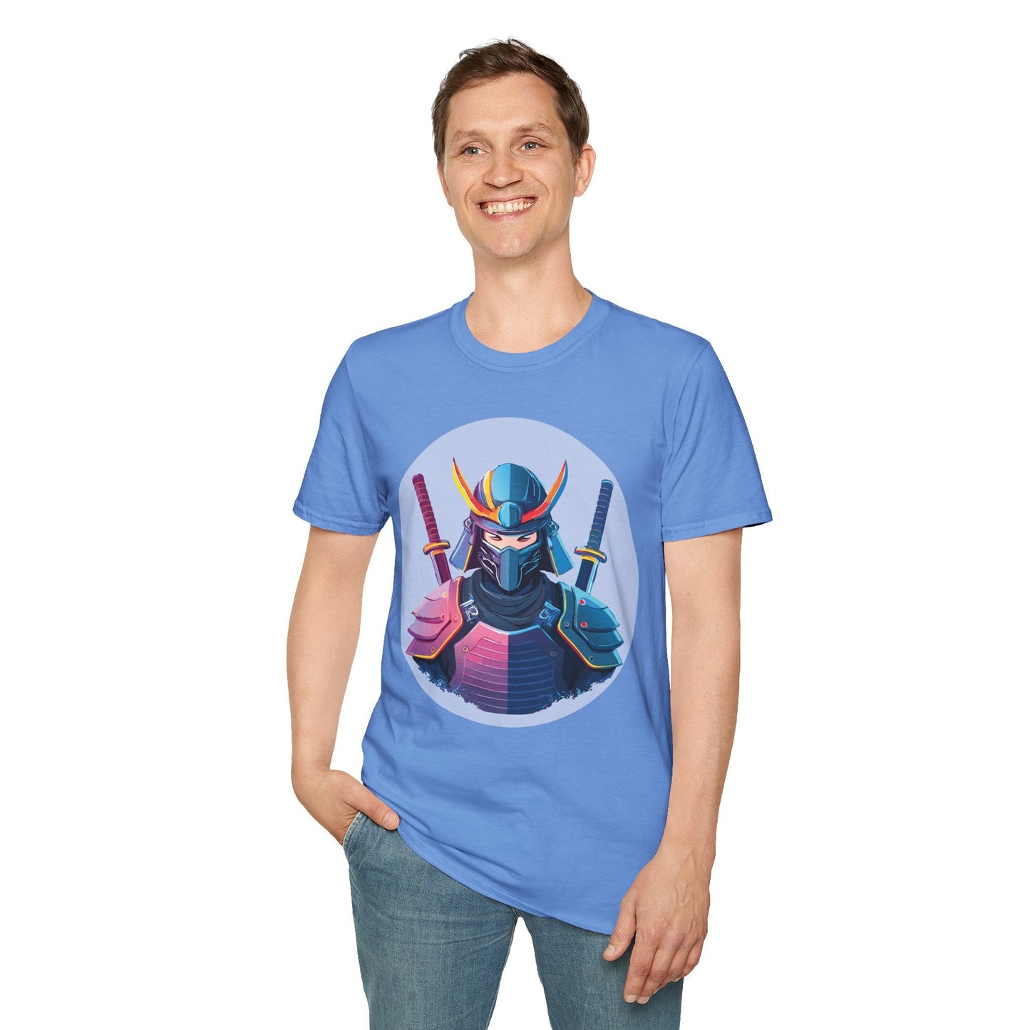 Samurai T Shirt Unisex Softstyle Gildan 64000 Breathable Cotton Tee For Everyday Wear